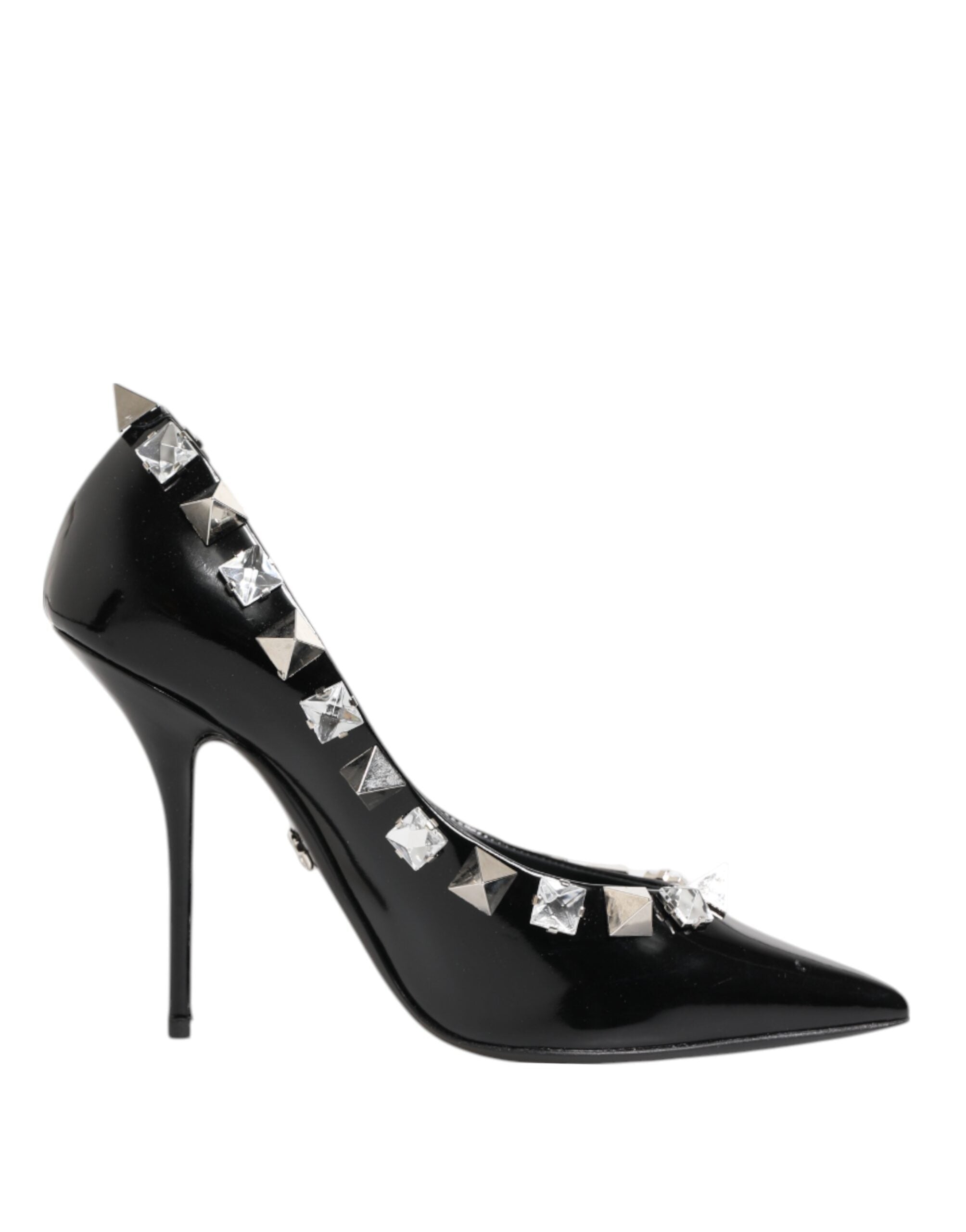 Dolce & Gabbana Schwarz Kristalle Nieten Stiletto Pumps Schuhe-2