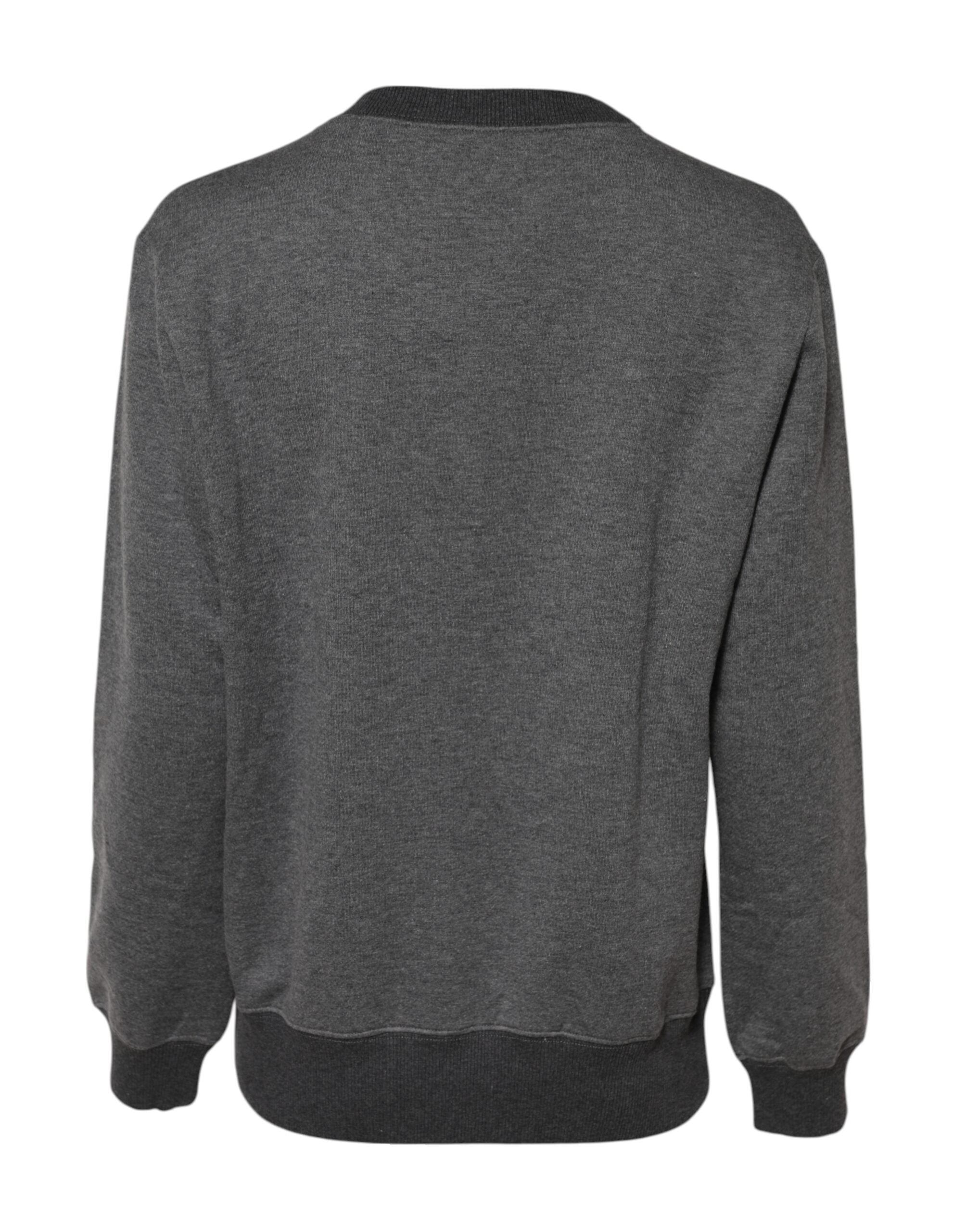 Dolce & Gabbana Grauer DG Logo-Pullover mit Stickerei-3