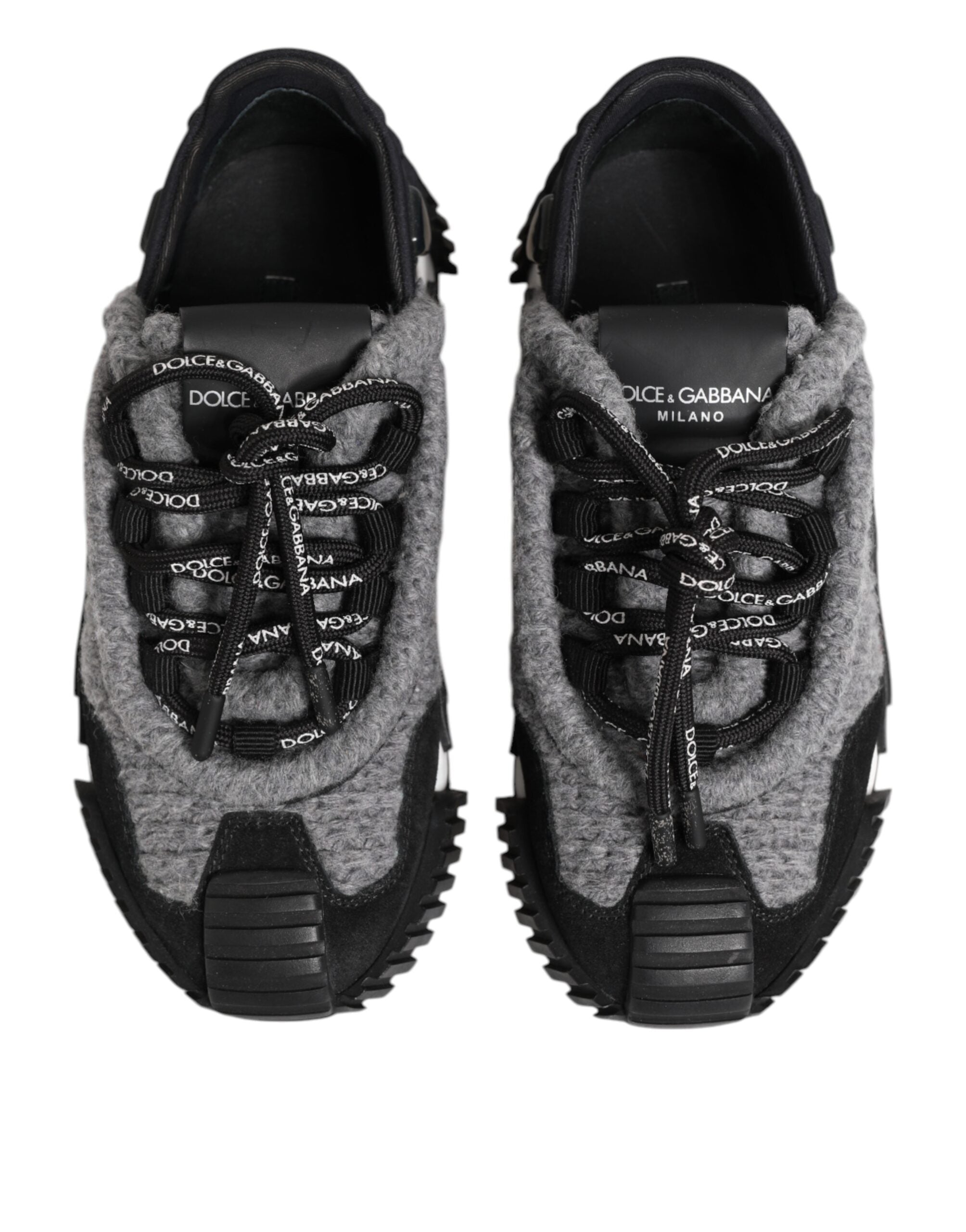 Dolce & Gabbana Schwarz Grau NS1 Low Top Turnschuhe Schuhe-4