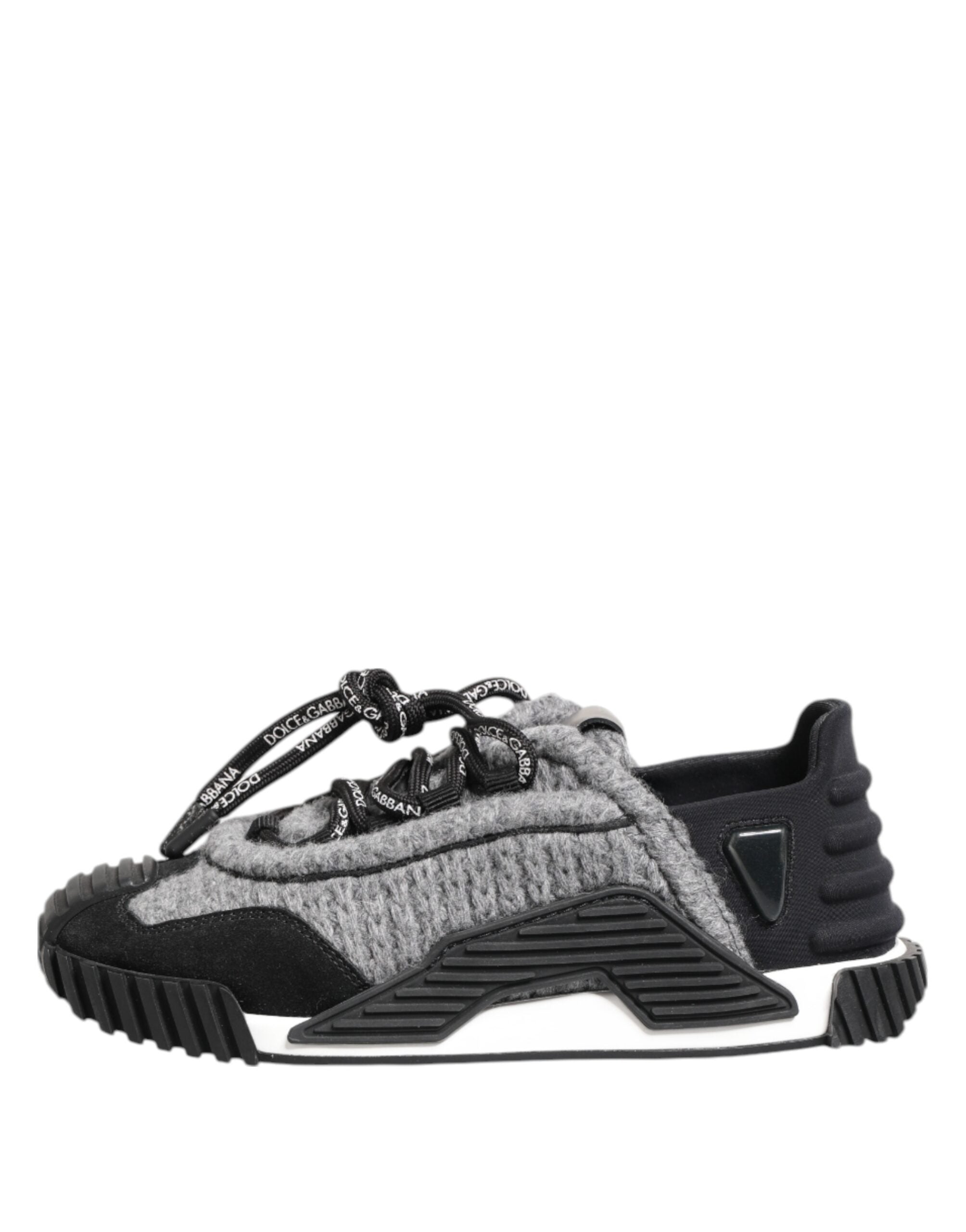 Dolce & Gabbana Schwarz Grau NS1 Low Top Turnschuhe Schuhe-7