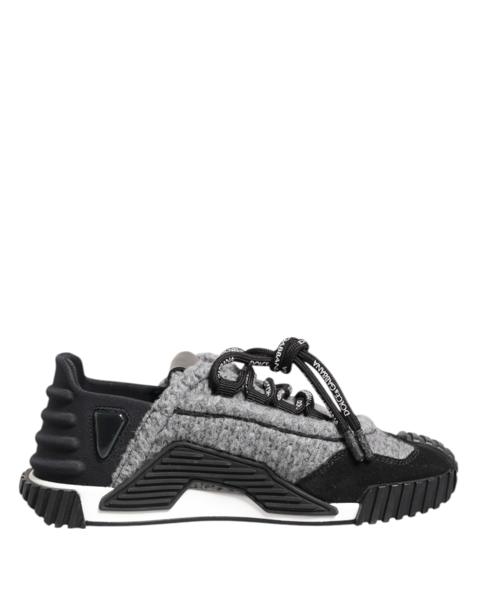 Dolce & Gabbana Schwarz Grau NS1 Low Top Turnschuhe Schuhe-2