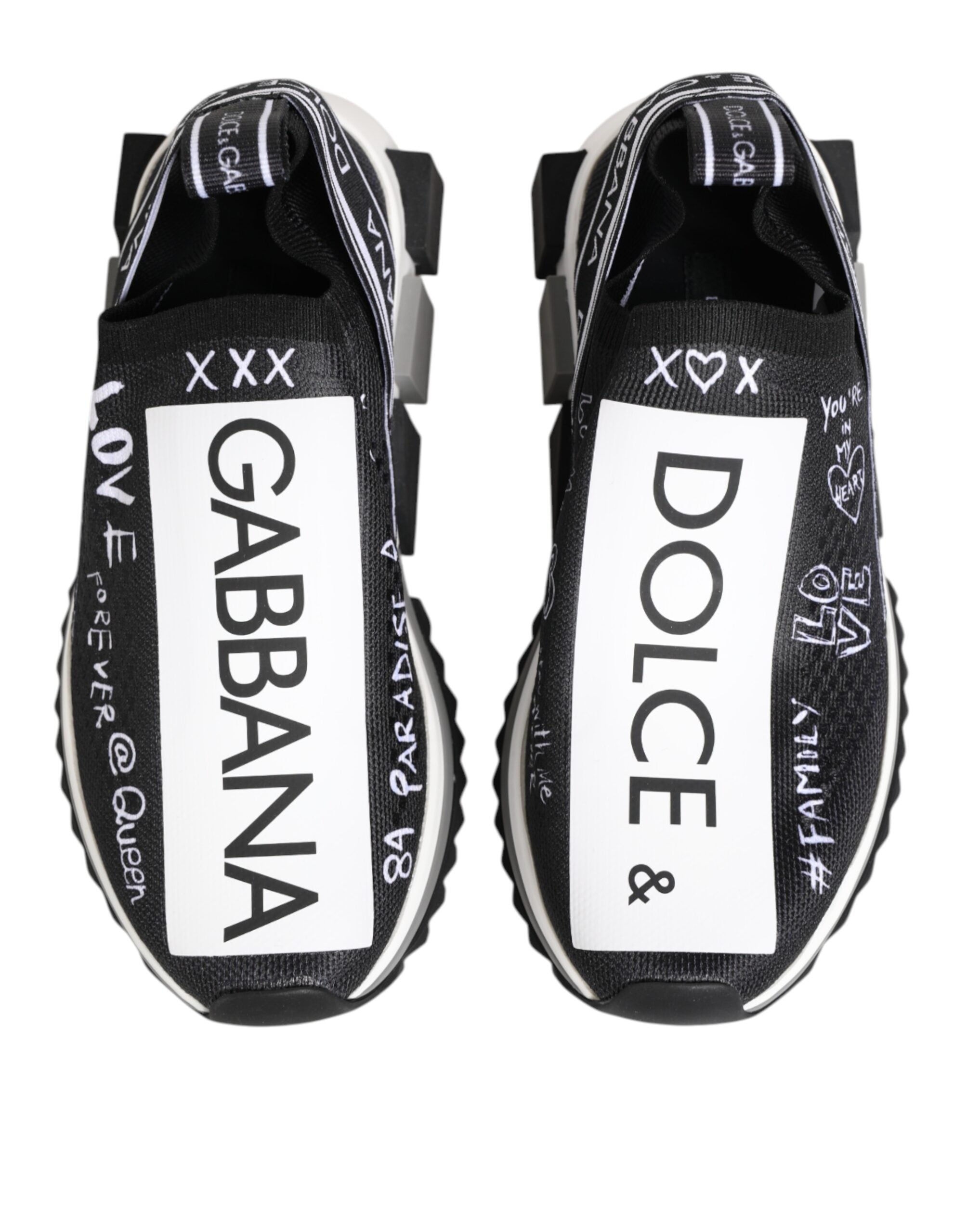 Zapatillas bajas Sorrento en blanco y negro de Dolce & Gabbana-4