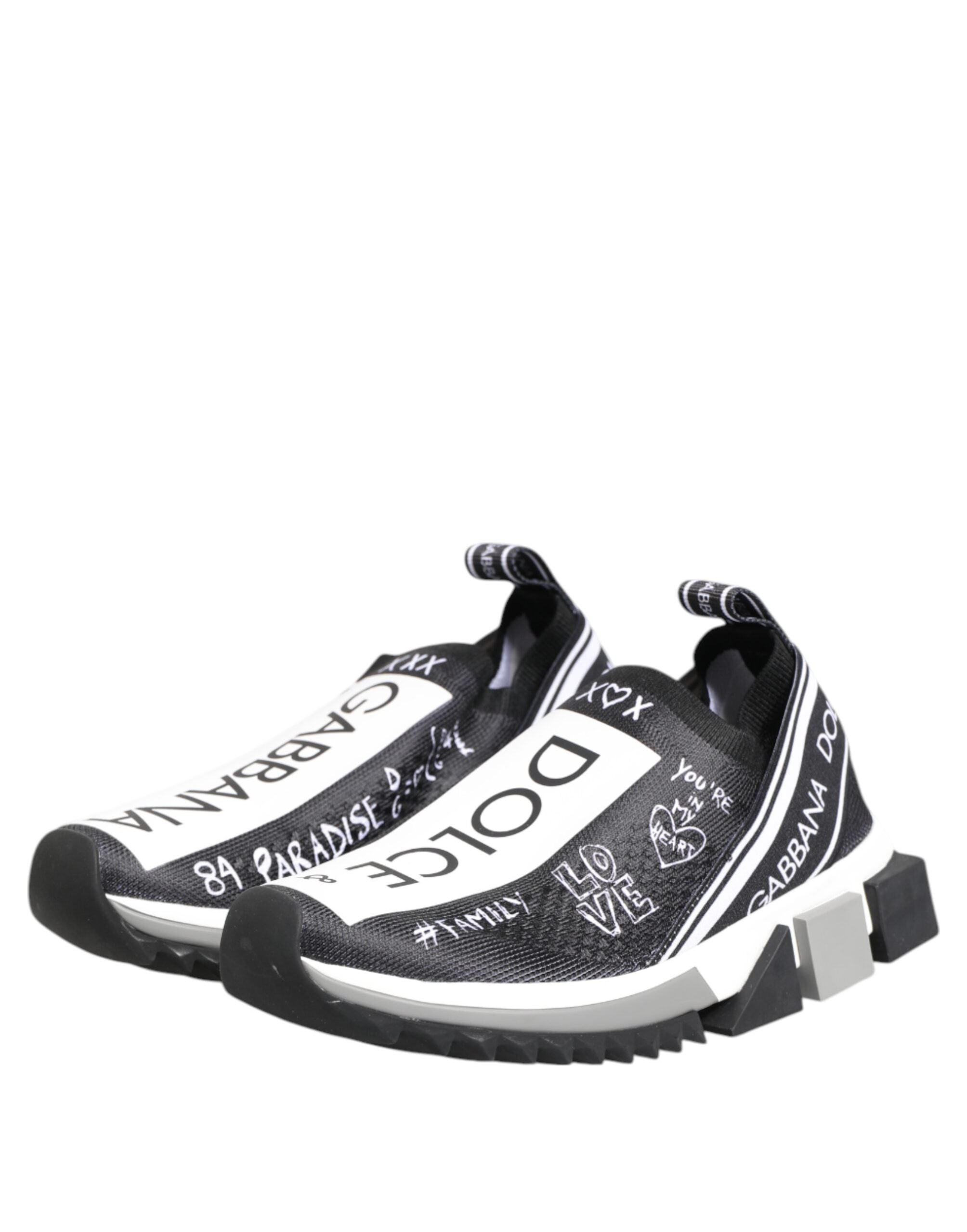 Zapatillas bajas Sorrento en blanco y negro de Dolce & Gabbana-5