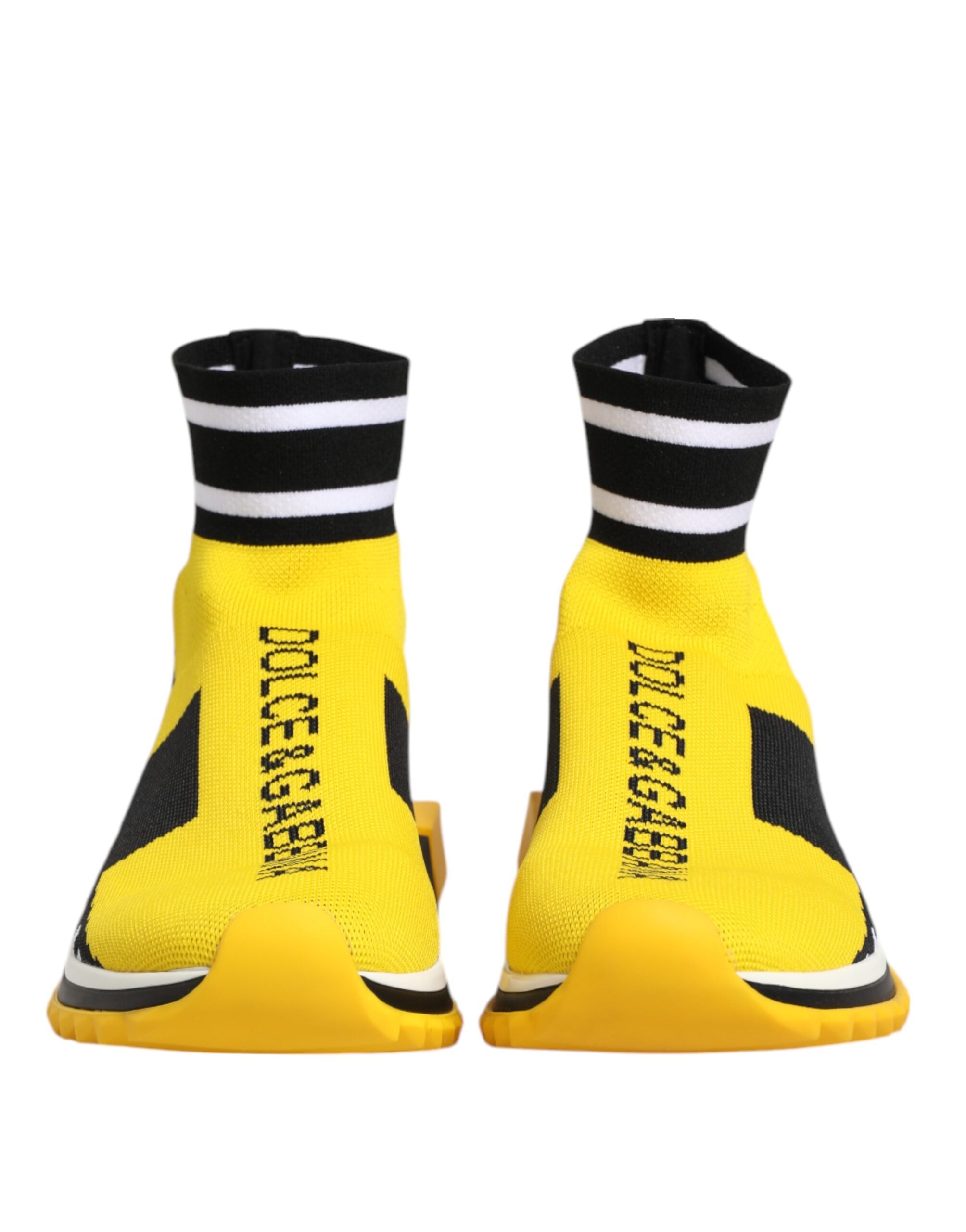 Dolce & Gabbana Yellow Black Sorrento Socks Sneakers Shoes-3