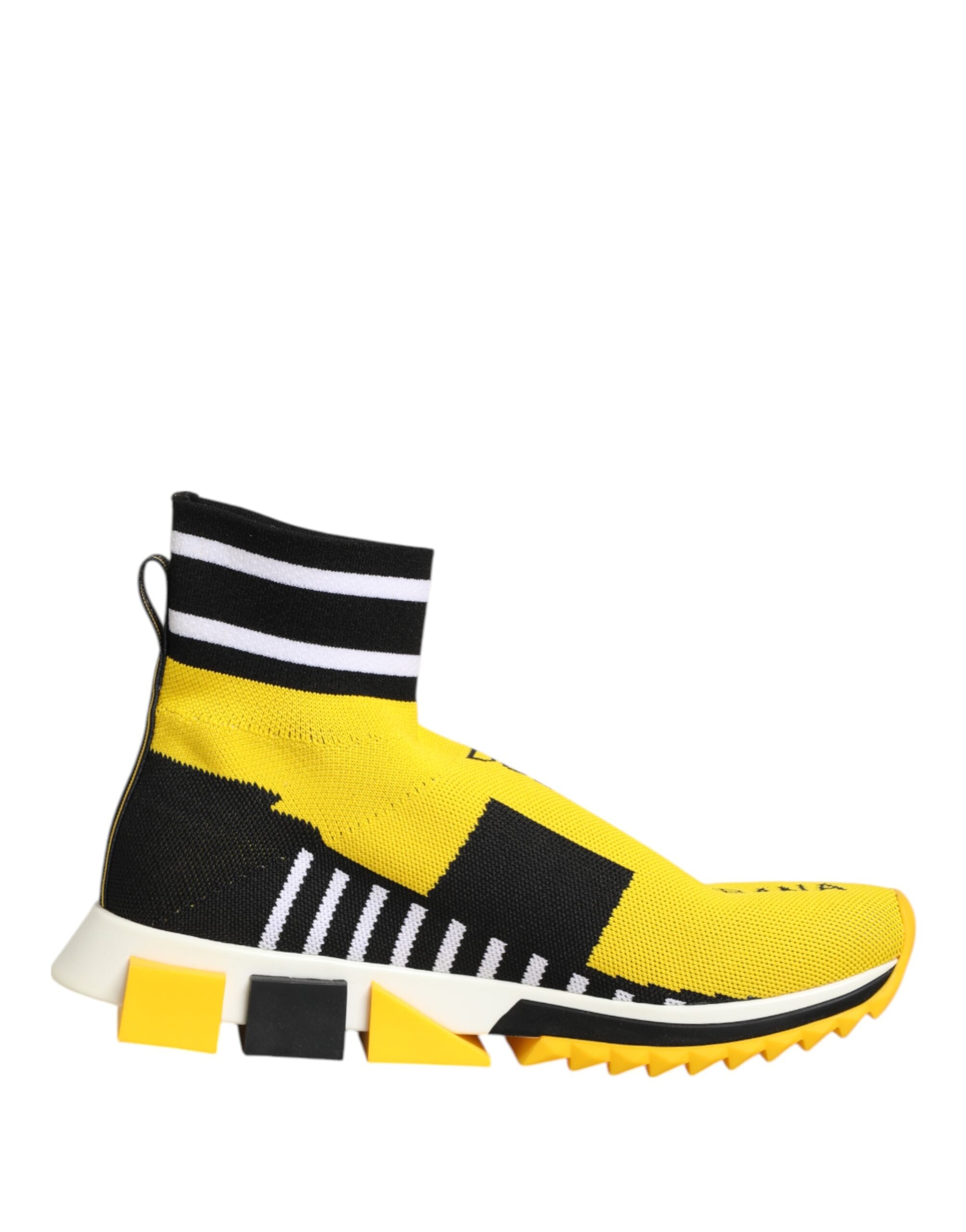 Dolce & Gabbana Yellow Black Sorrento Socks Sneakers Shoes-2