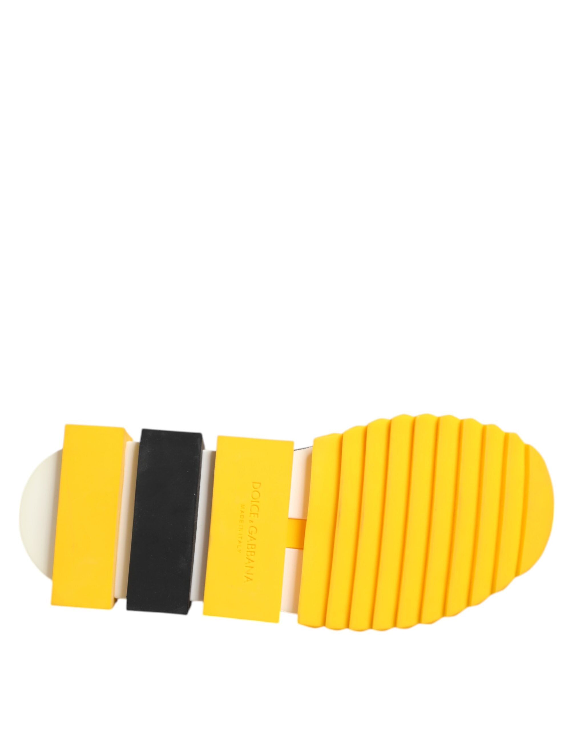 Dolce & Gabbana Yellow Black Sorrento Socks Sneakers Shoes-8