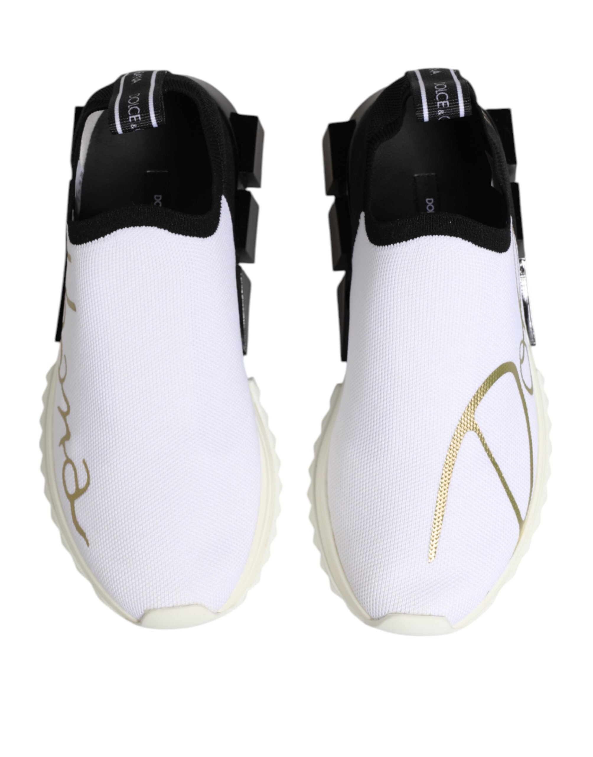 Zapatillas deportivas bajas Sorrento blancas y negras de Dolce & Gabbana-4