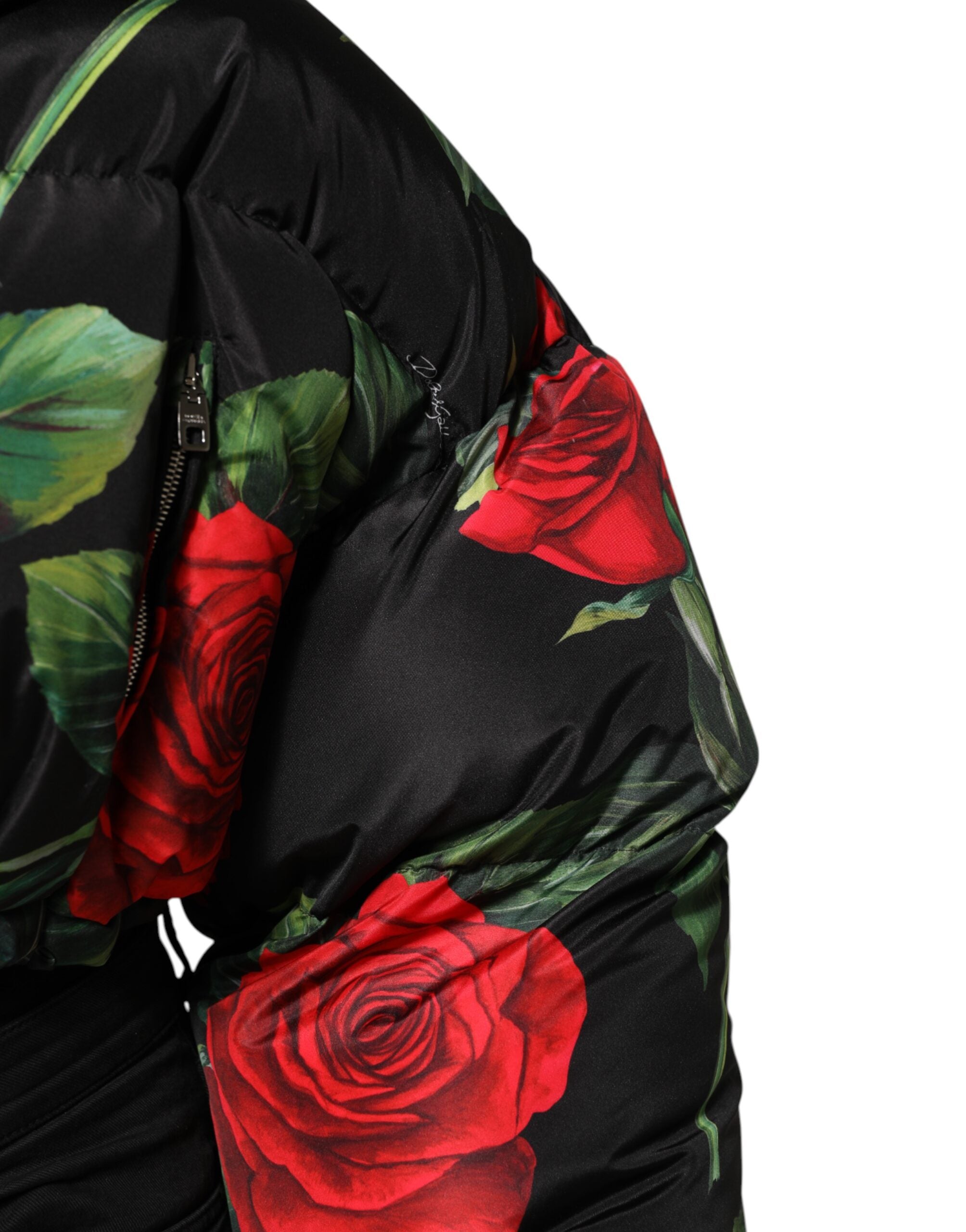 Dolce & Gabbana Multicolor Floral Puffer Coat Full Zip Jacket-6