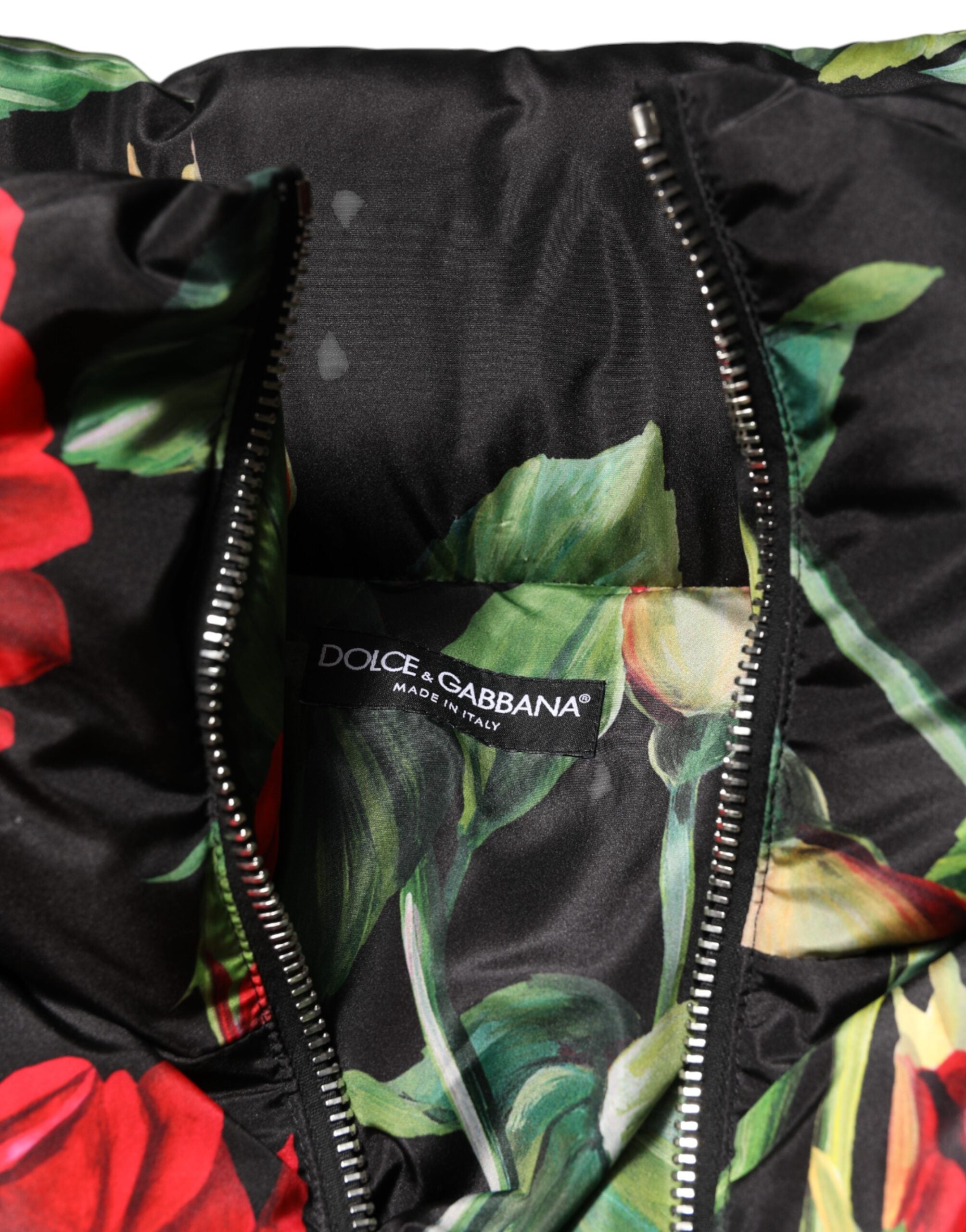Dolce & Gabbana Multicolor Floral Puffer Coat Full Zip Jacket-7