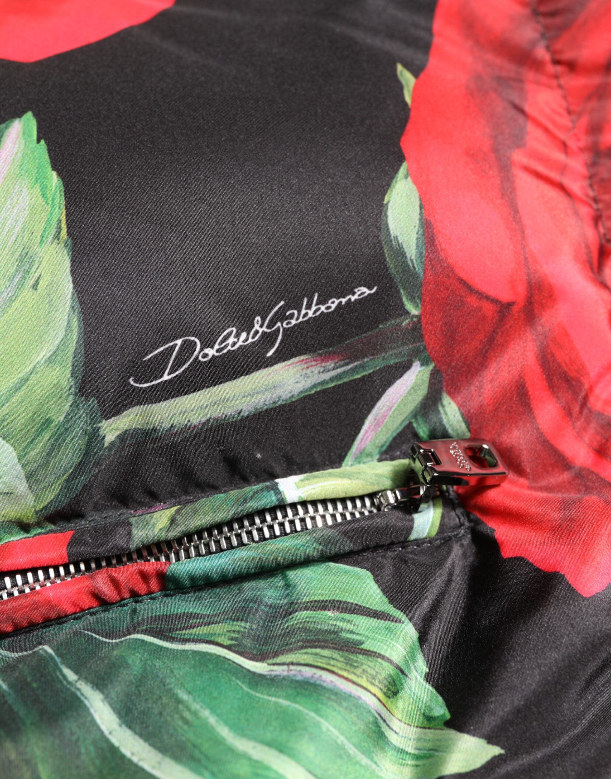Dolce & Gabbana Multicolor Floral Puffer Coat Full Zip Jacket-8