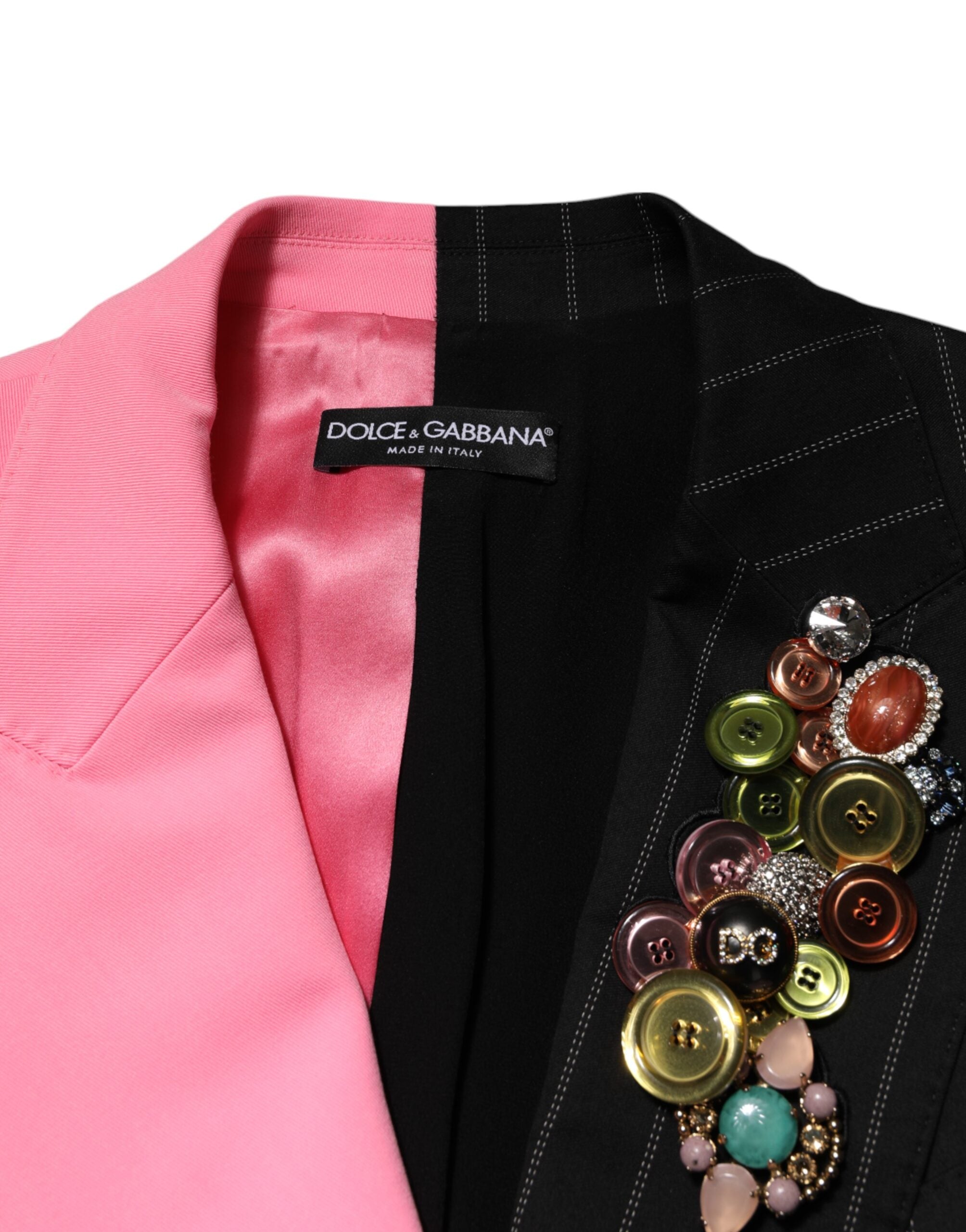Dolce & Gabbana Multicolor Patchwork Embellished Coat Jacket-7