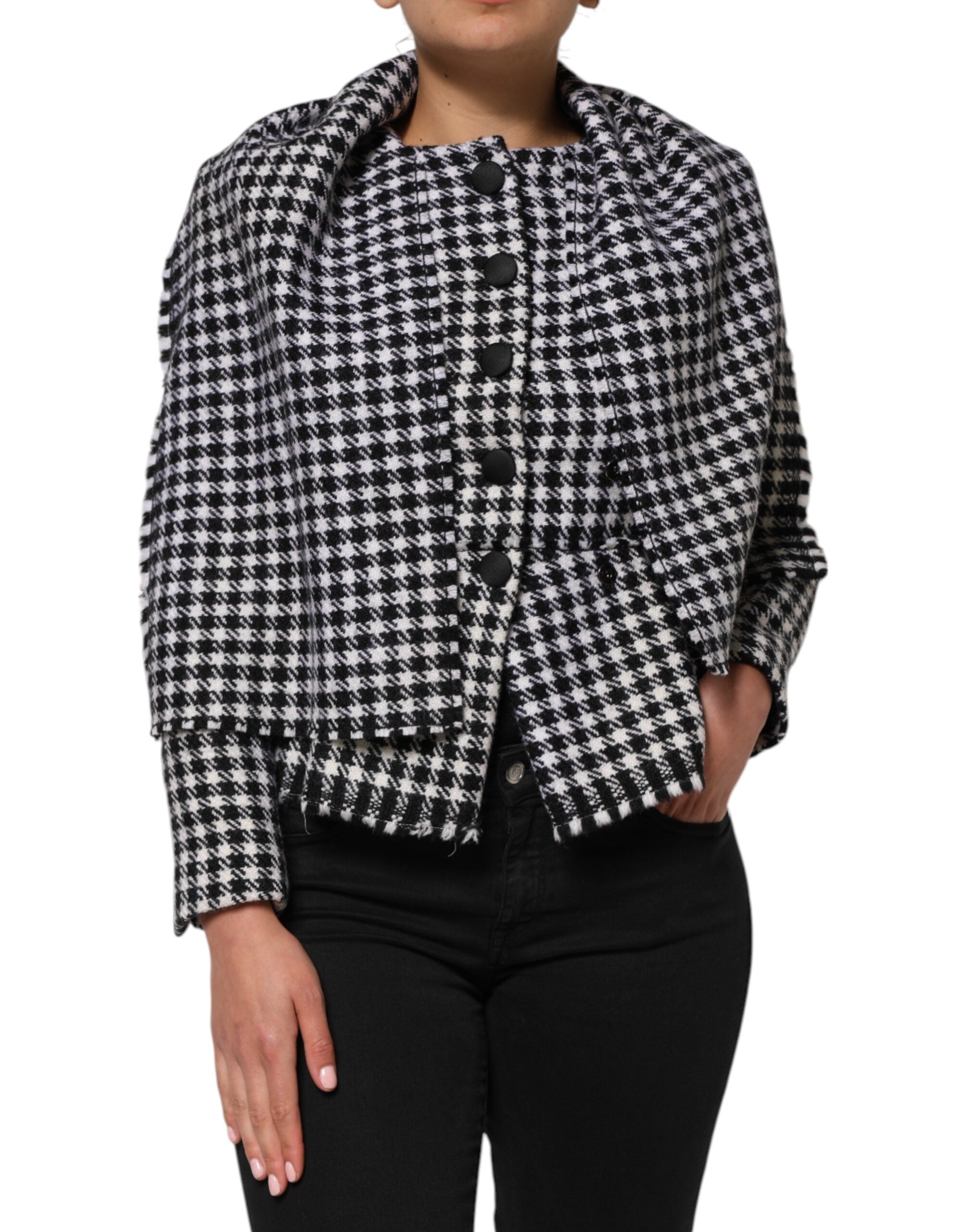 Dolce & Gabbana monochrome patterned wool jacket in multiple colors