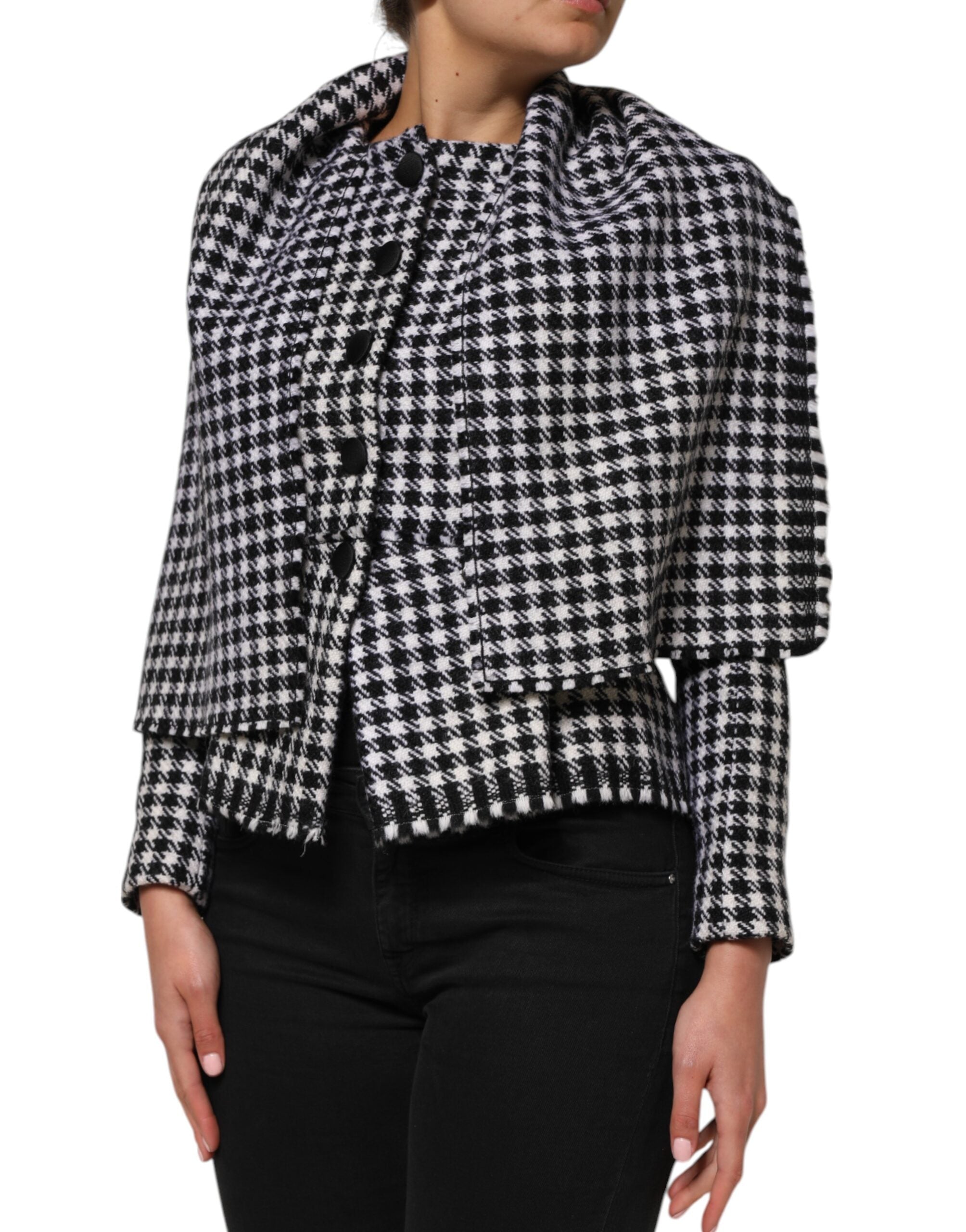 Dolce & Gabbana monochrome patterned wool jacket in multiple colors-3