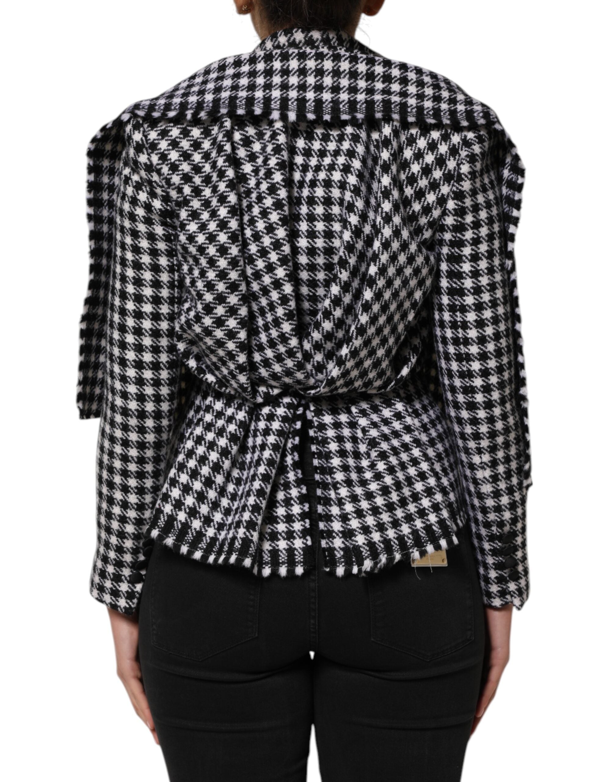 Dolce & Gabbana monochrome patterned wool jacket in multiple colors-4