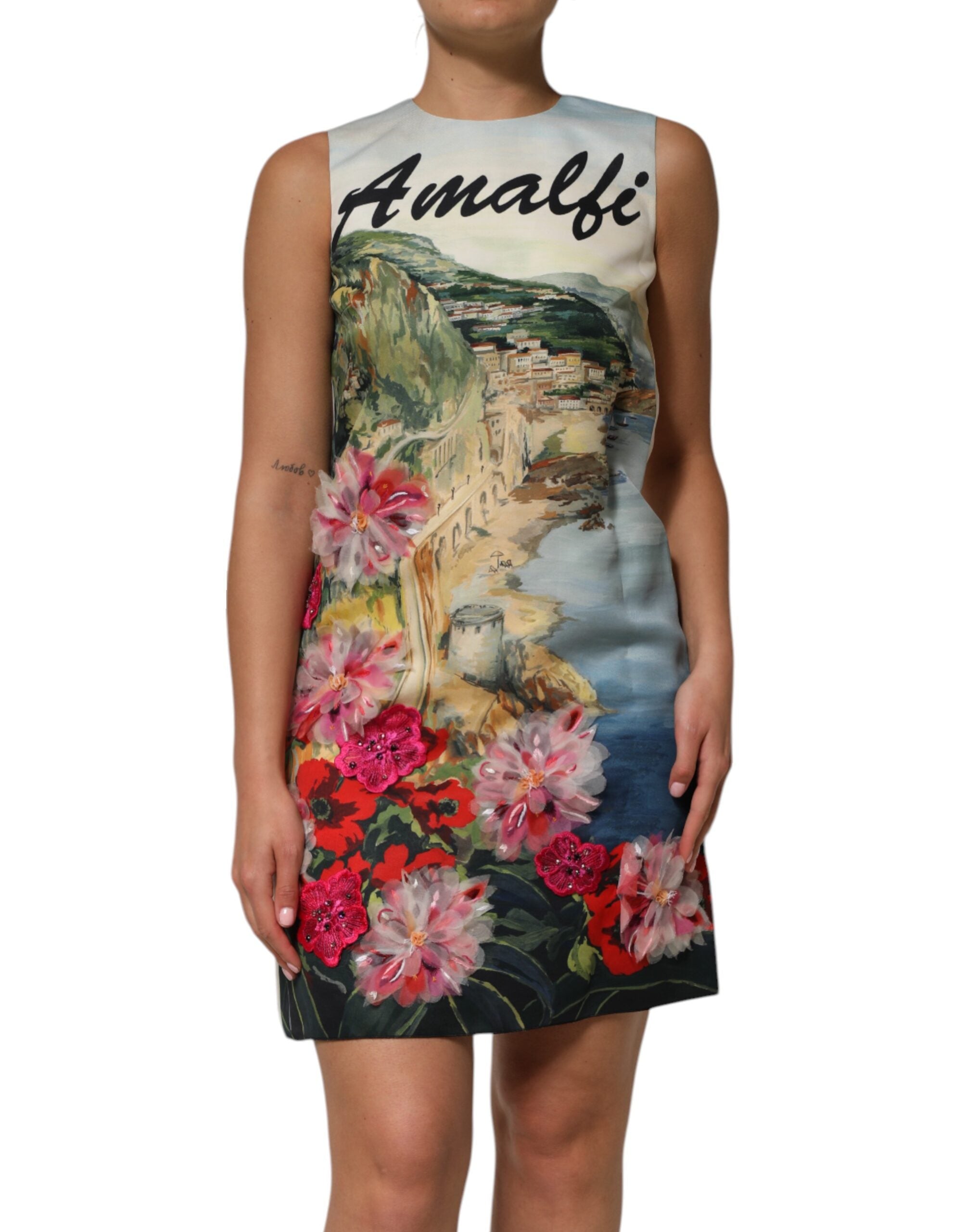 Dolce & Gabbana Multicolor Kristallverziertes Minikleid-1
