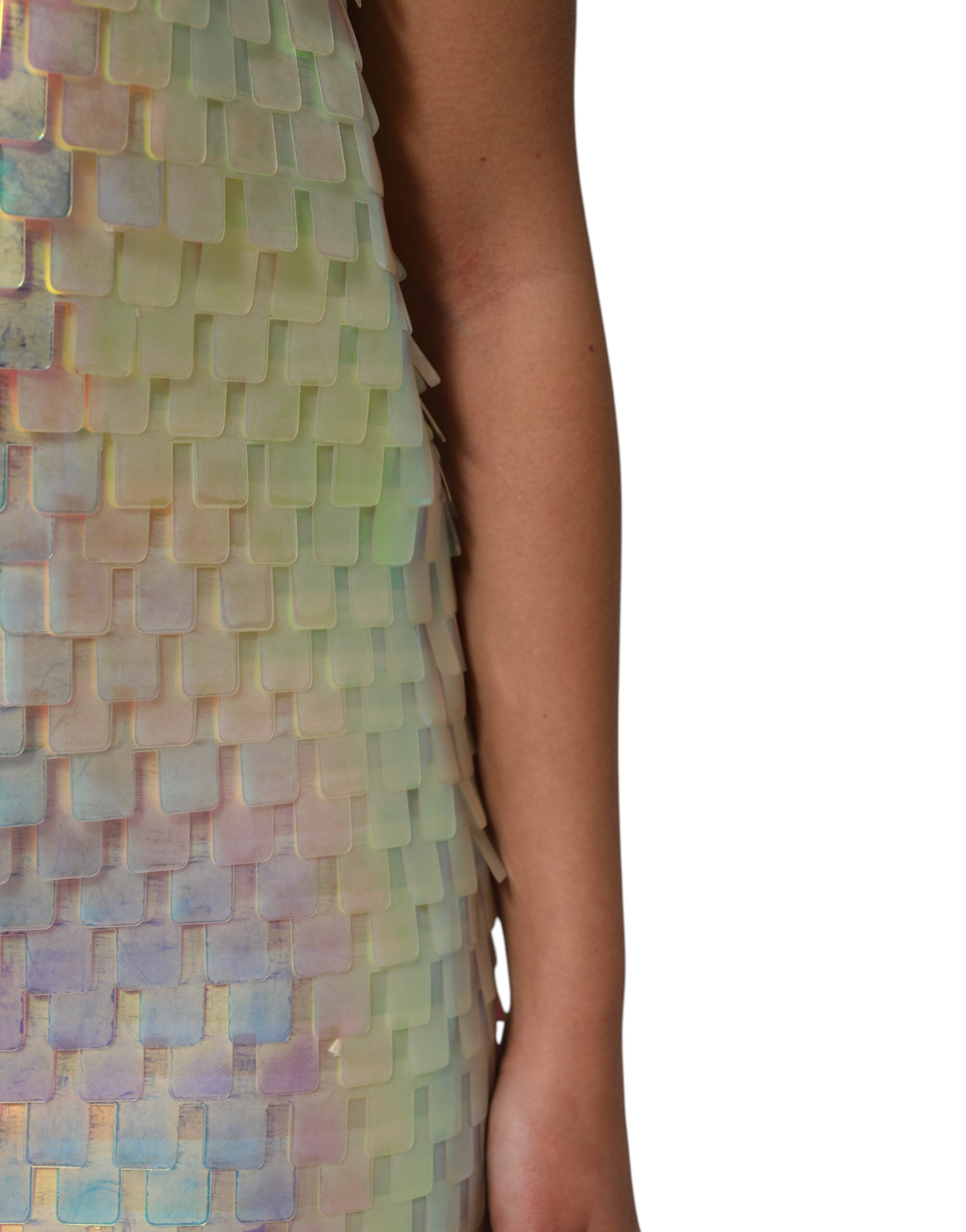 Minivestido holográfico con lentejuelas multicolor de Dolce & Gabbana-6