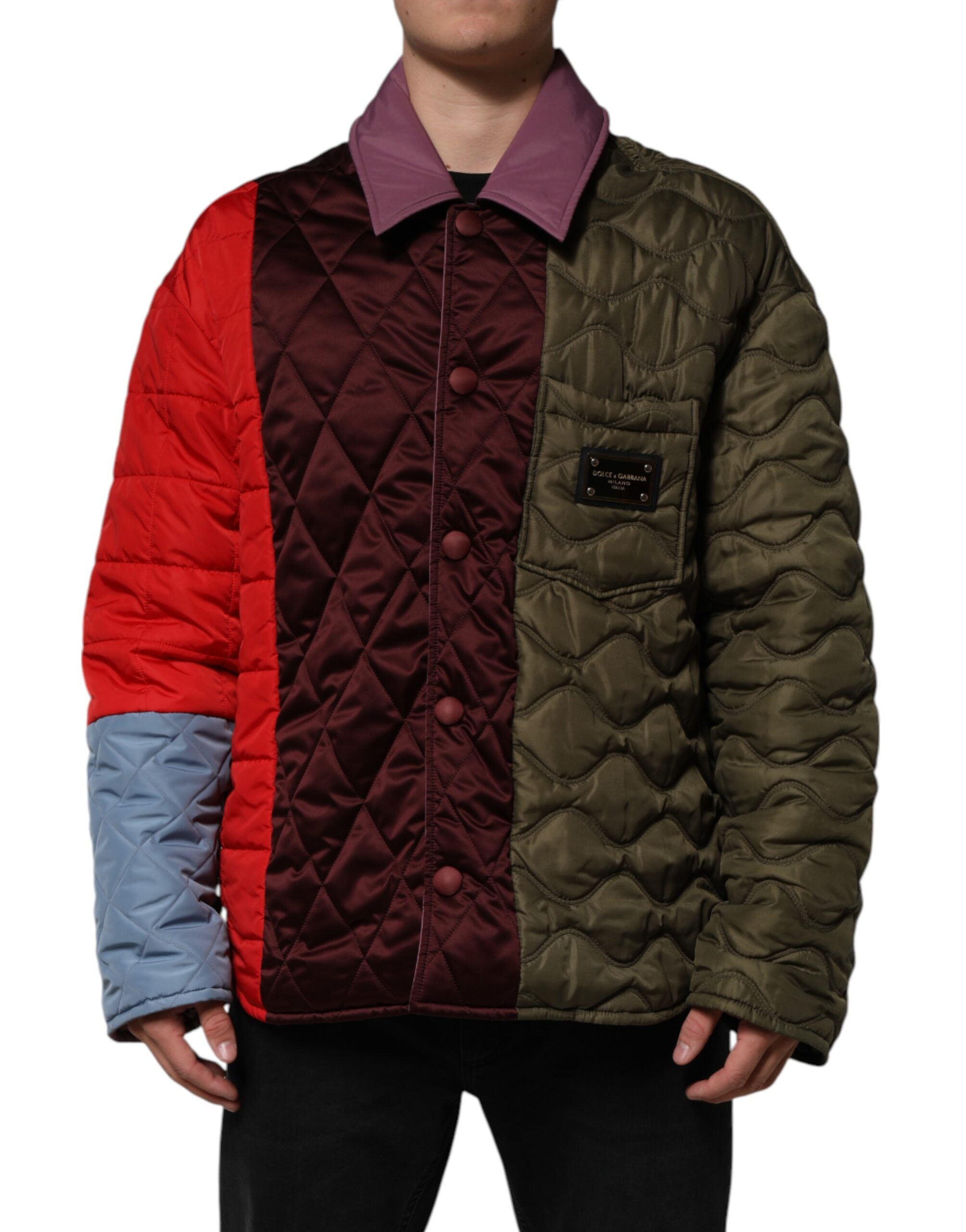 Dolce & Gabbana multicoloured patchwork jacket in quilted polyester