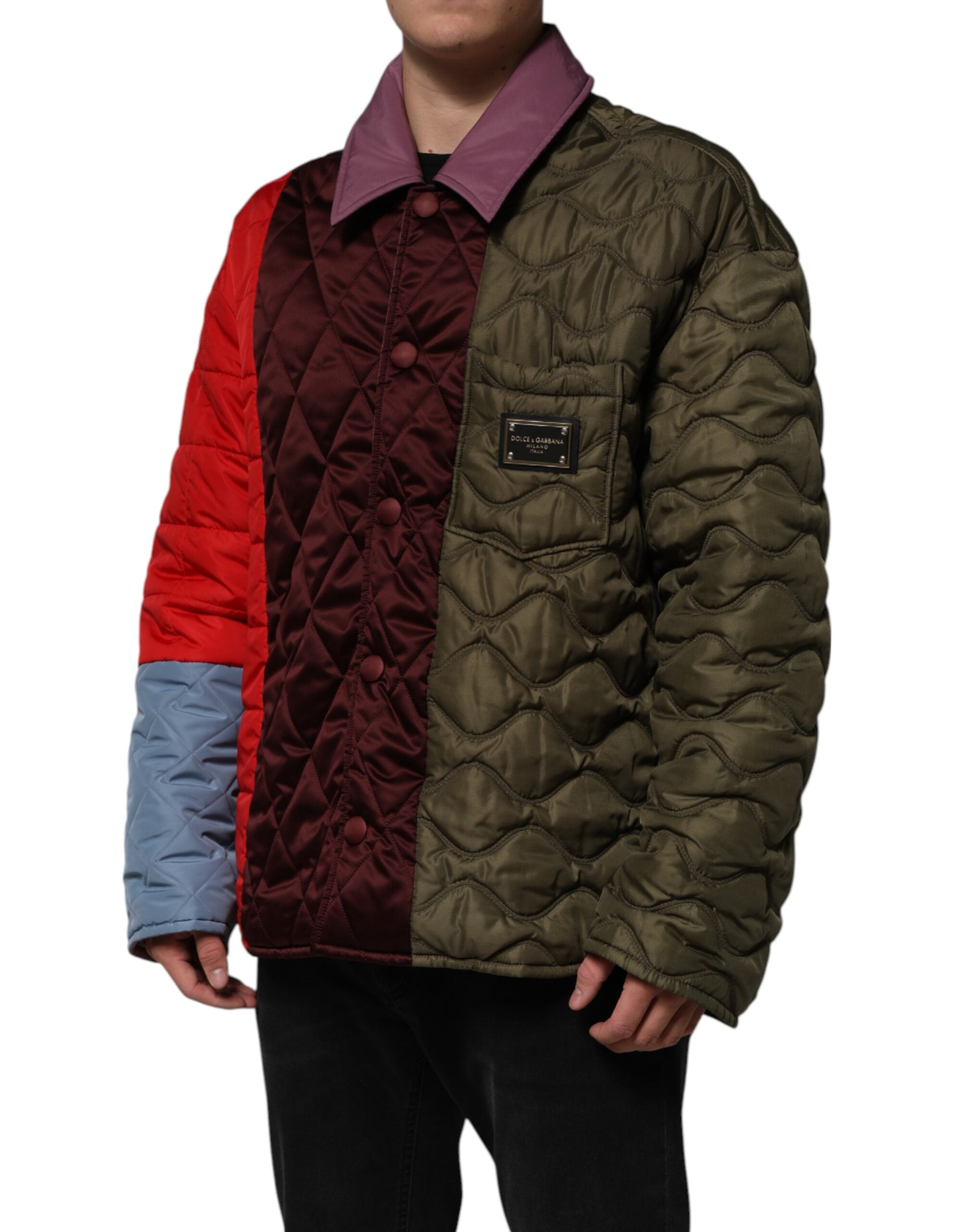 Dolce & Gabbana multicoloured patchwork jacket in quilted polyester-3