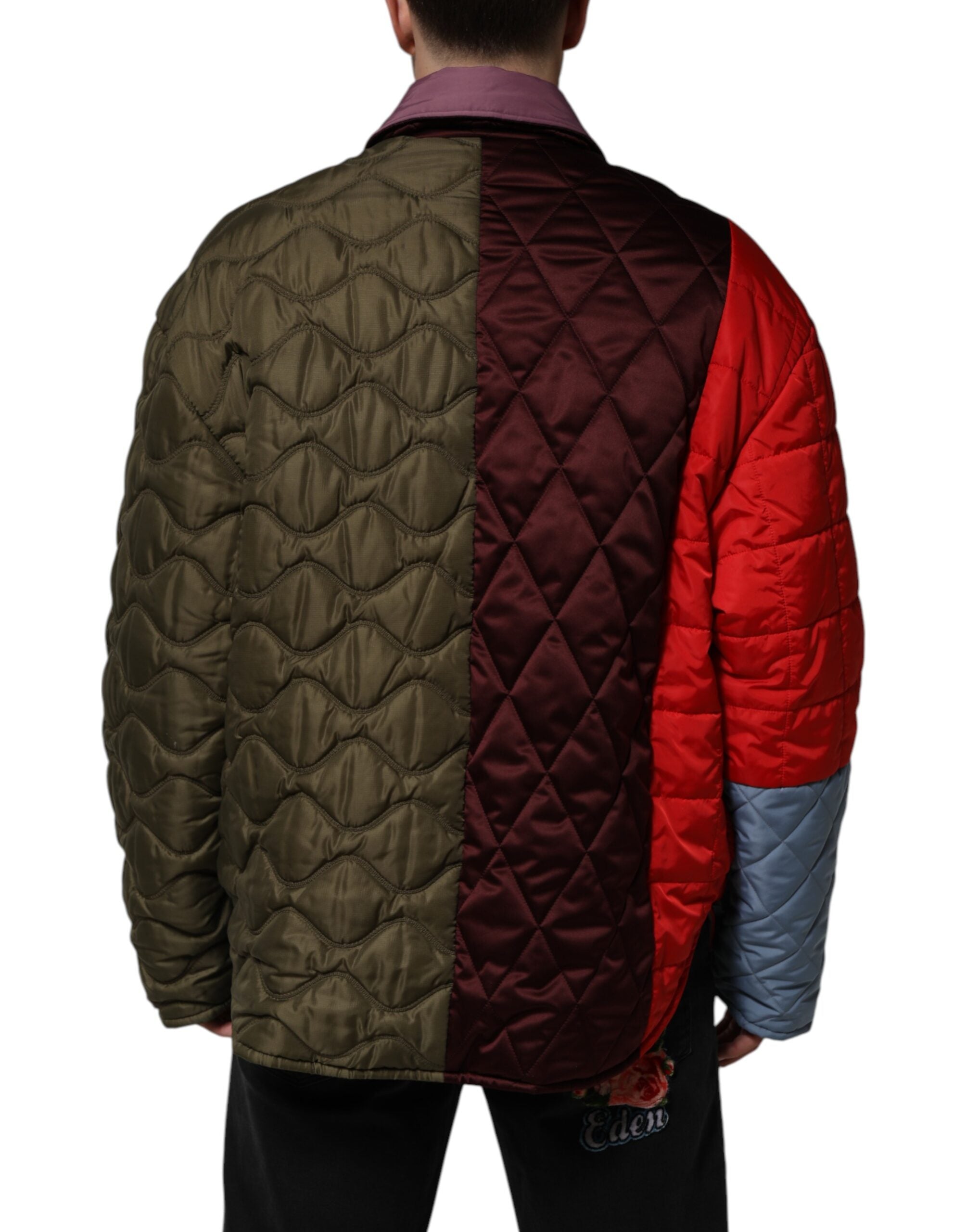 Dolce & Gabbana multicoloured patchwork jacket in quilted polyester-4
