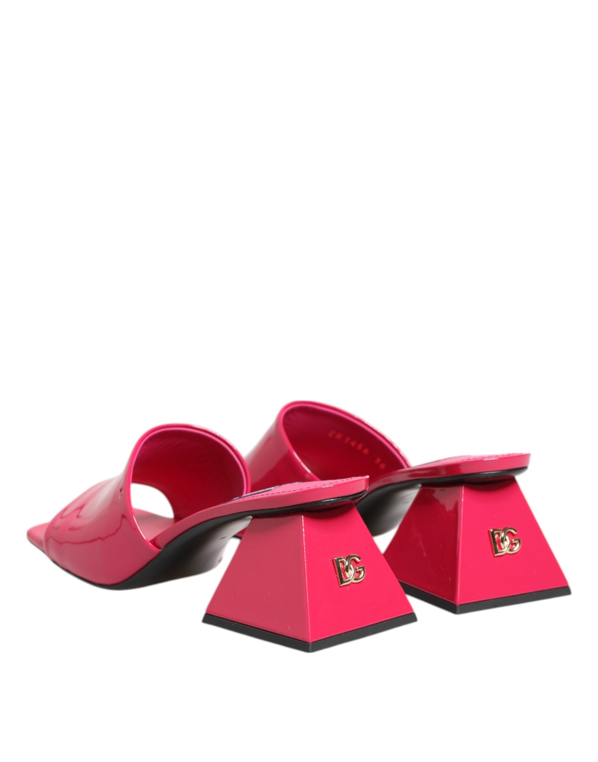 Dolce & Gabbana Rosa Offene Zehe Blockabsatz Mules Sandalen Schuhe-6