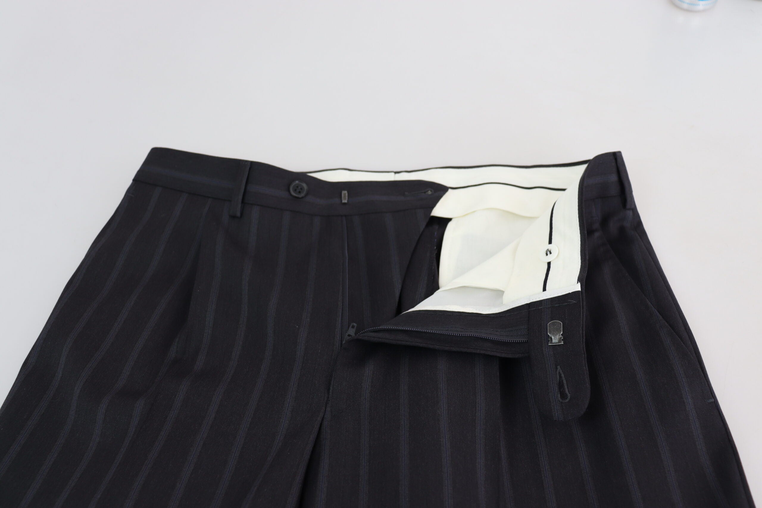 Pantalones formales de mezcla de lana gris de Dolce & Gabbana-6