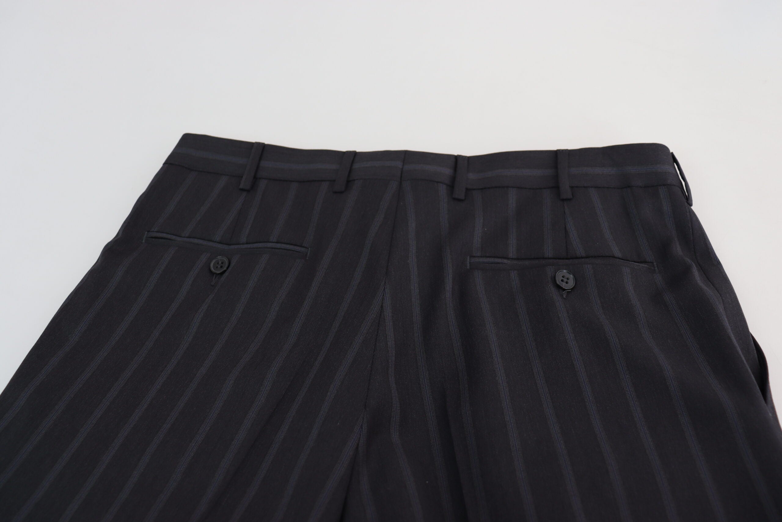 Pantalones formales de mezcla de lana gris de Dolce & Gabbana-4