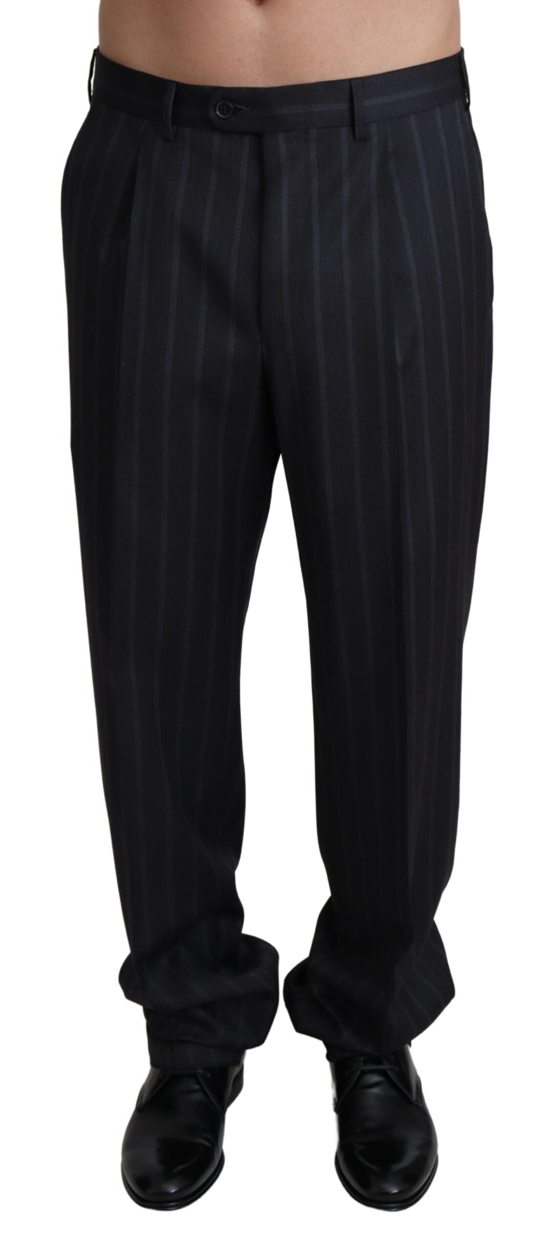 Dolce & Gabbana Grey formal wool blend trousers