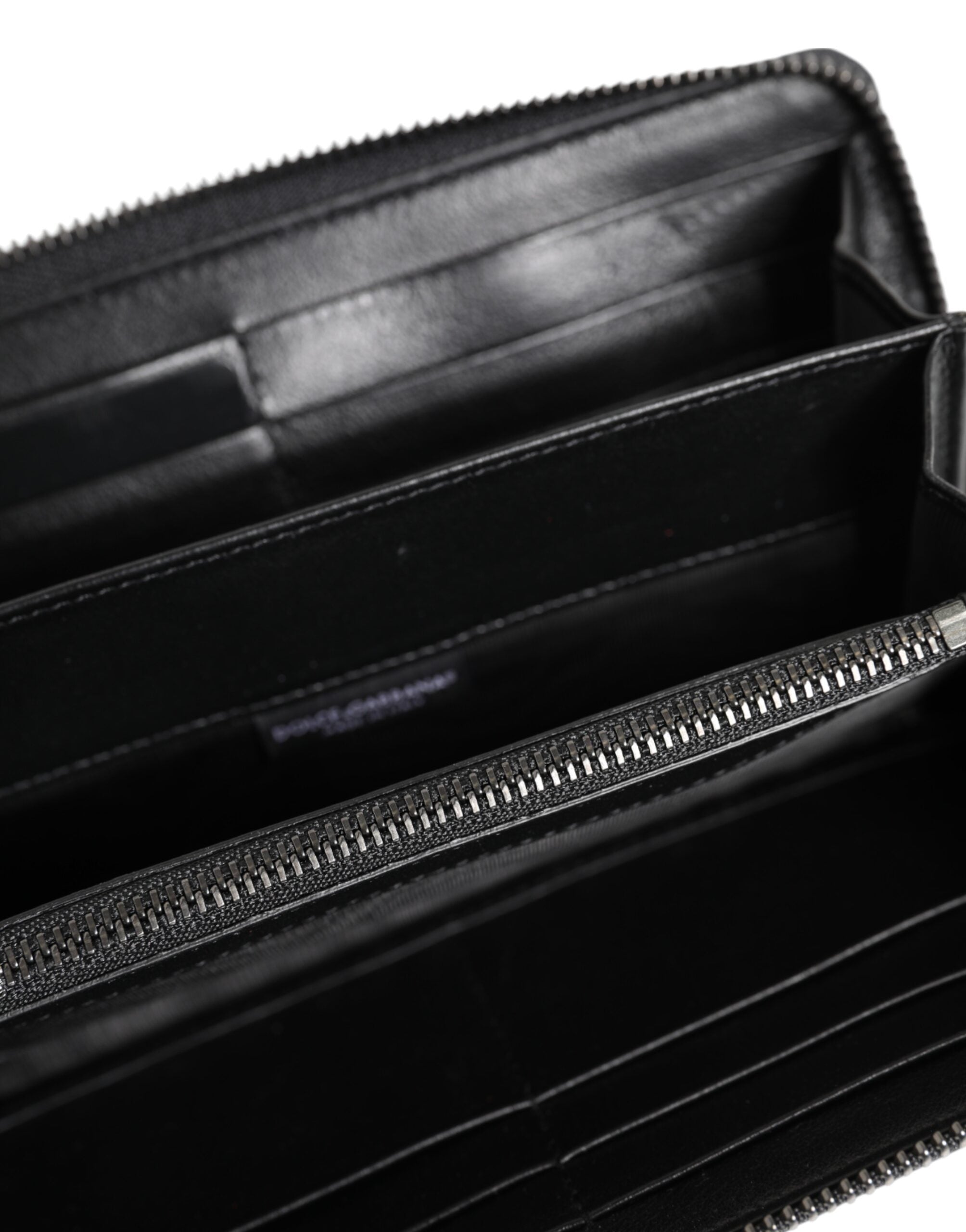 Dolce & Gabbana Black Blue Exotic Leather Men's Continental Clutch Wallet-7