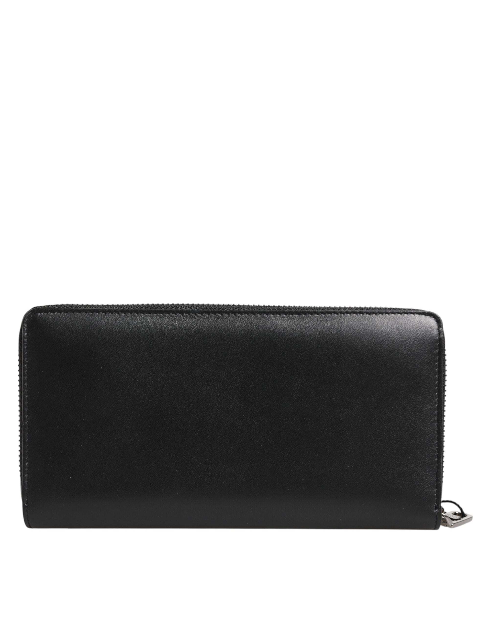 Dolce & Gabbana Black Brown Exotic Leather Men's Continental Clutch Wallet-4