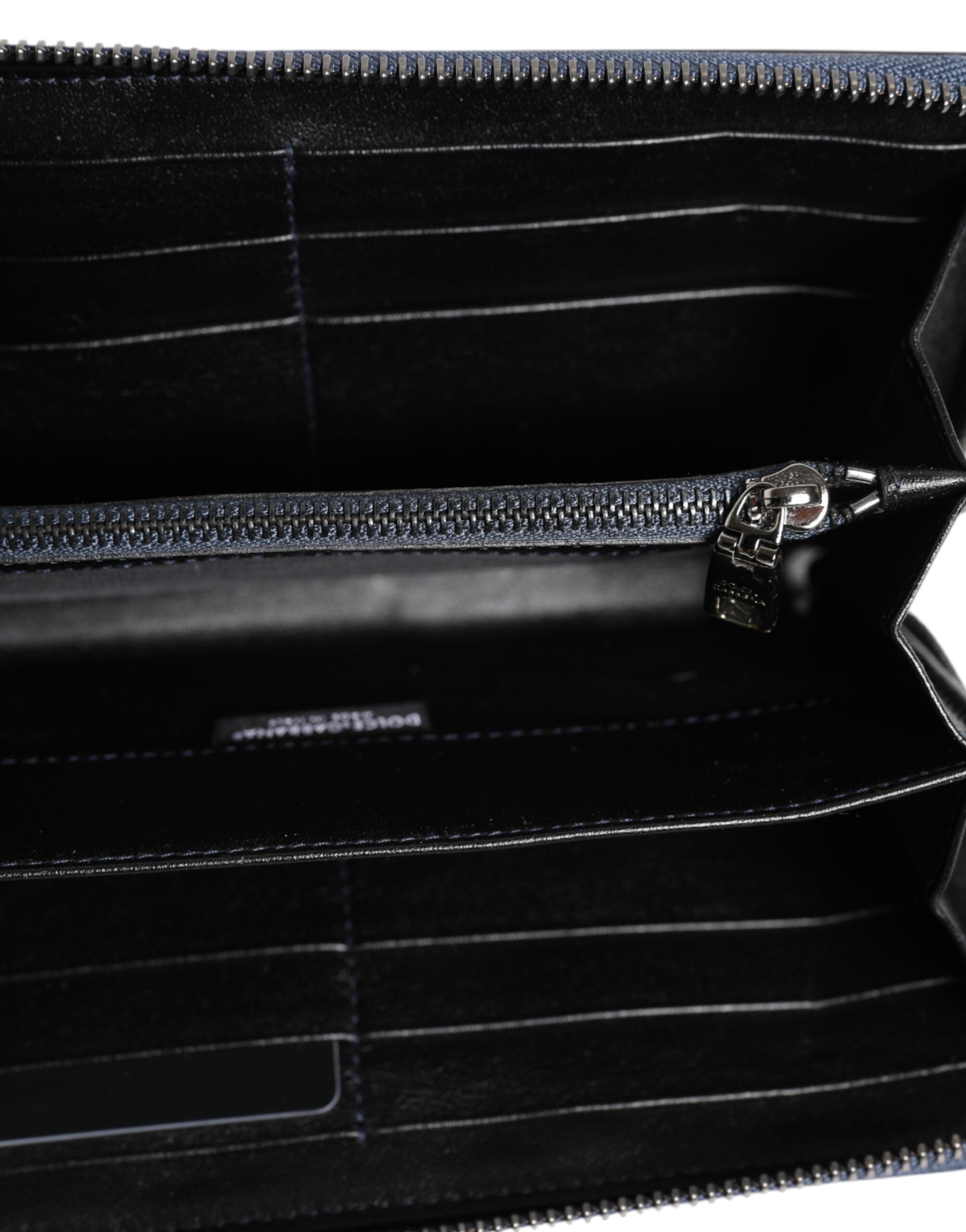 Dolce & Gabbana Black Blue Exotic Leather Men's Continental Clutch Wallet-7