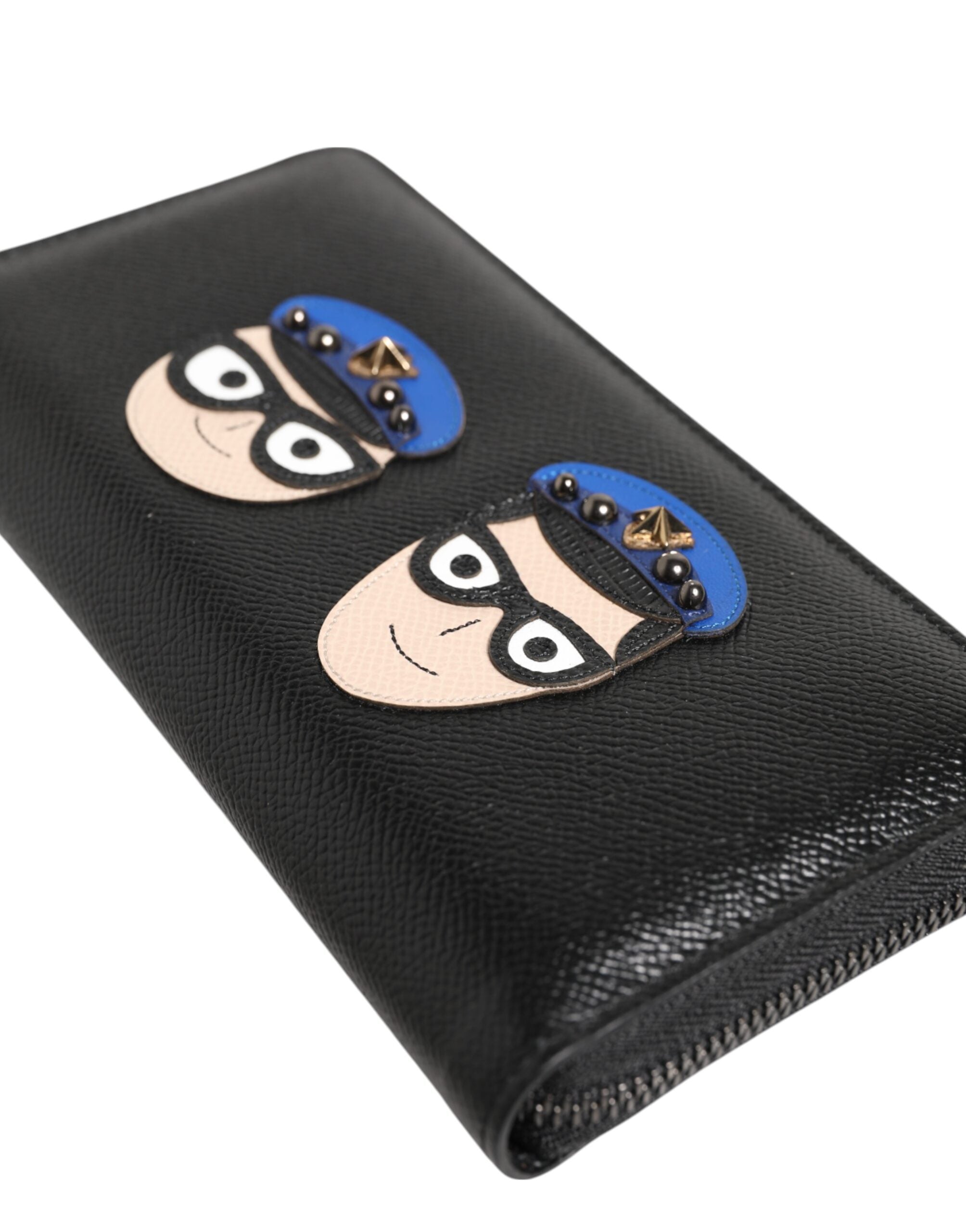 Dolce & Gabbana Black Leather #DGFAMILY Zipper Continental Men's Wallet-5