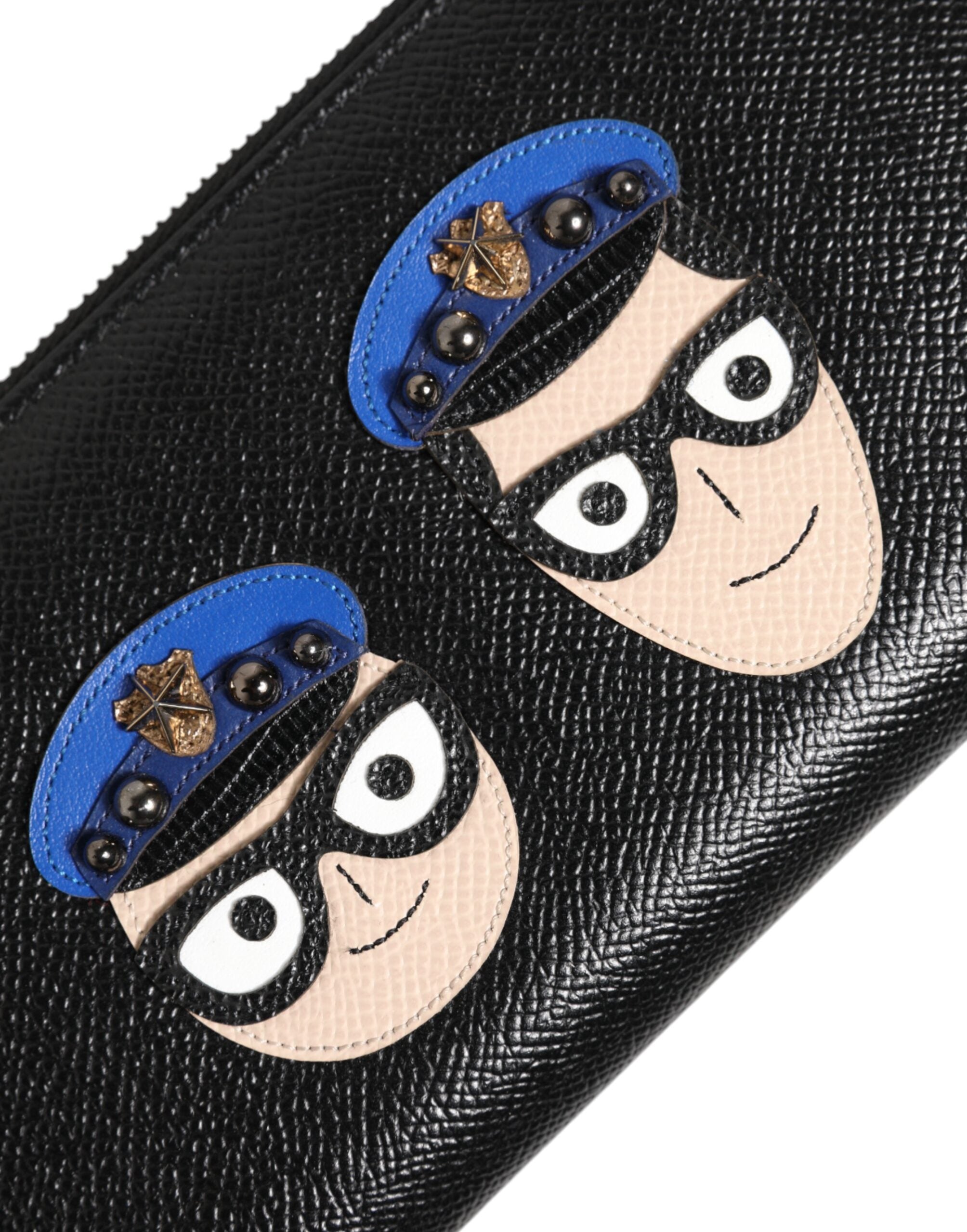 Dolce & Gabbana Black Leather #DGFAMILY Zipper Continental Men's Wallet-6