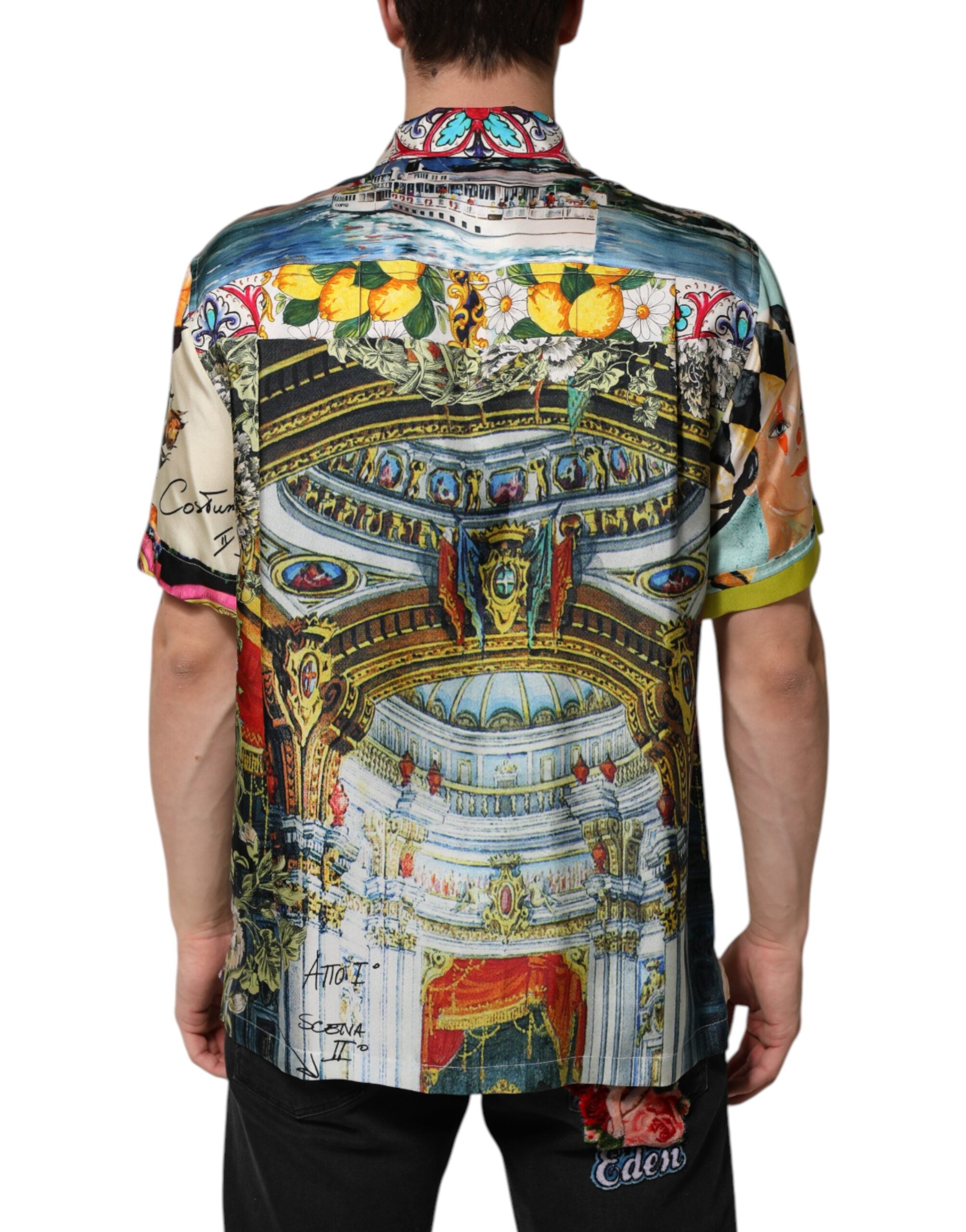 Dolce & Gabbana multicolor printed button-down casual shirt-4
