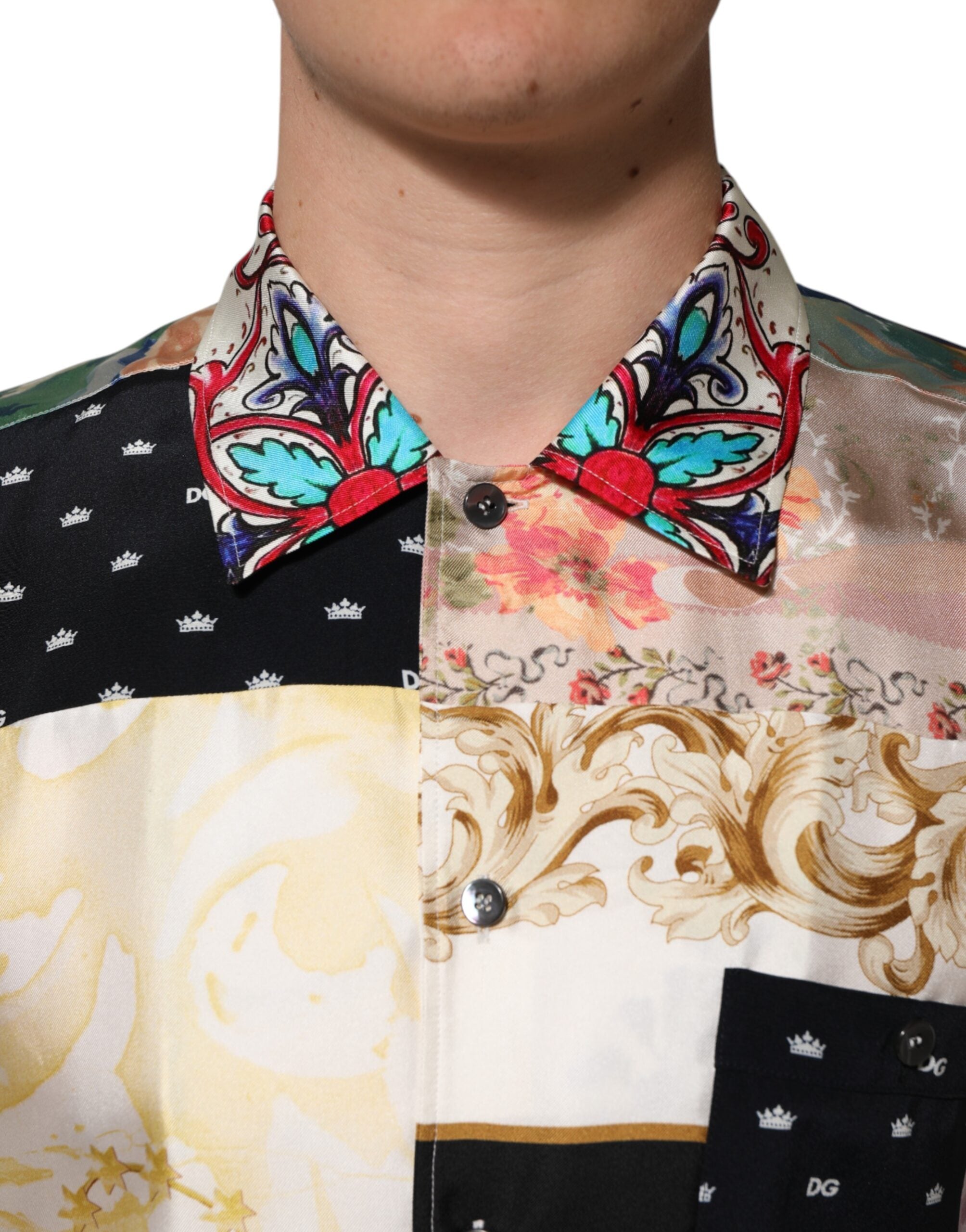 Dolce & Gabbana multicolor printed button-down casual shirt-5