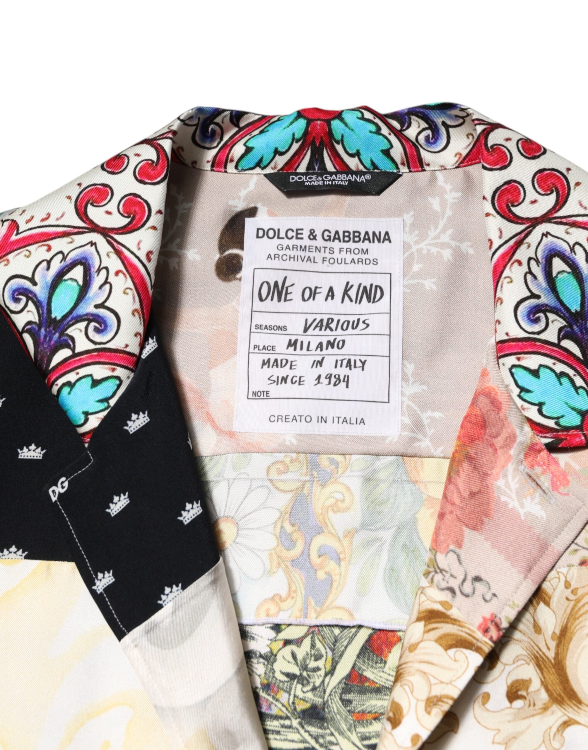 Dolce & Gabbana multicolor printed button-down casual shirt-7