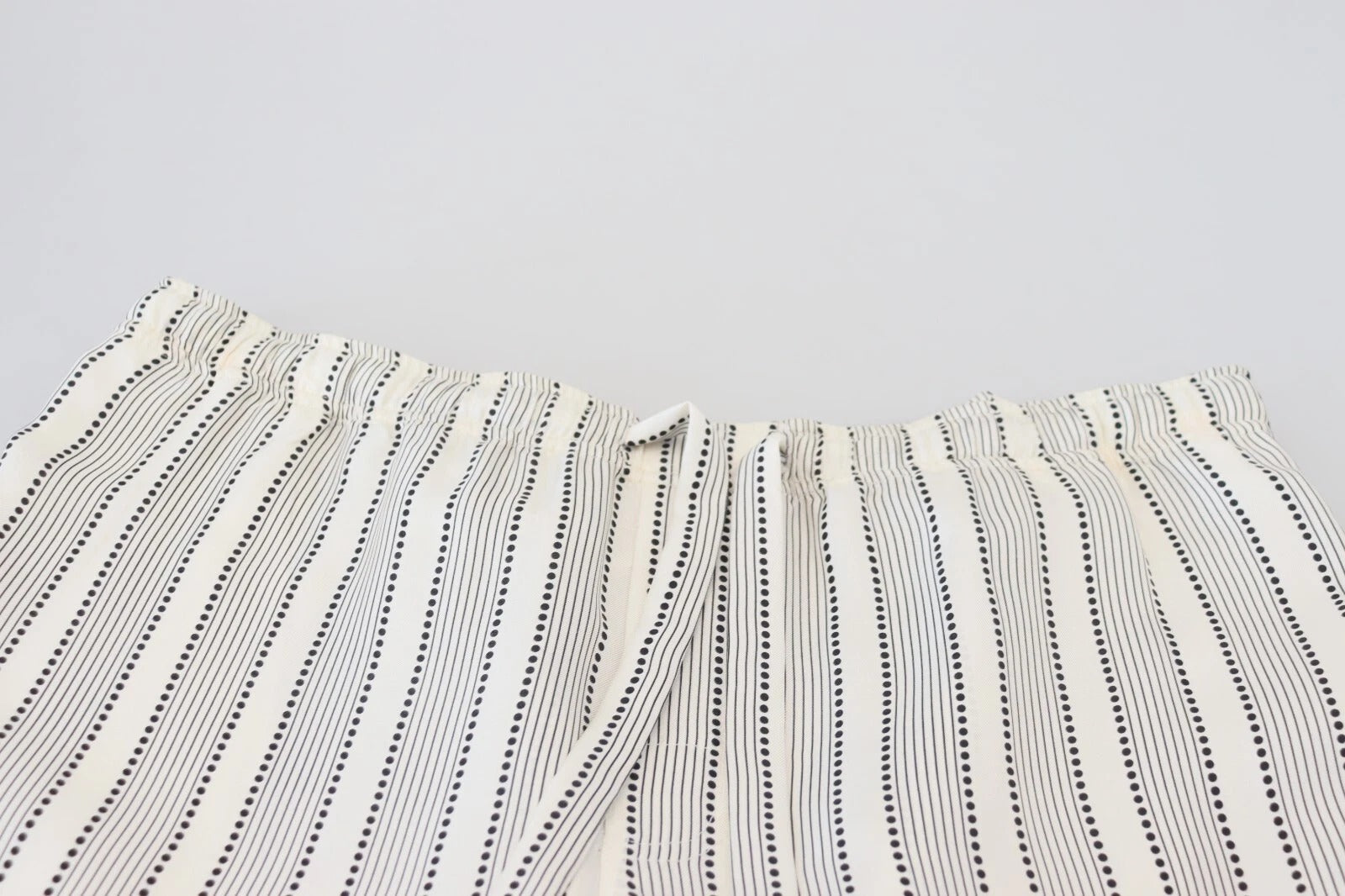 Dolce & Gabbana white striped silk lounge trousers-6
