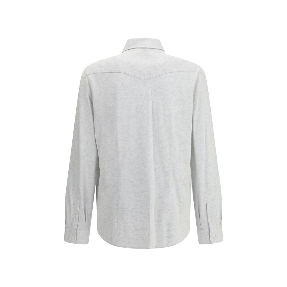 Brunello Cucinelli Graues Baumwollhemd-2