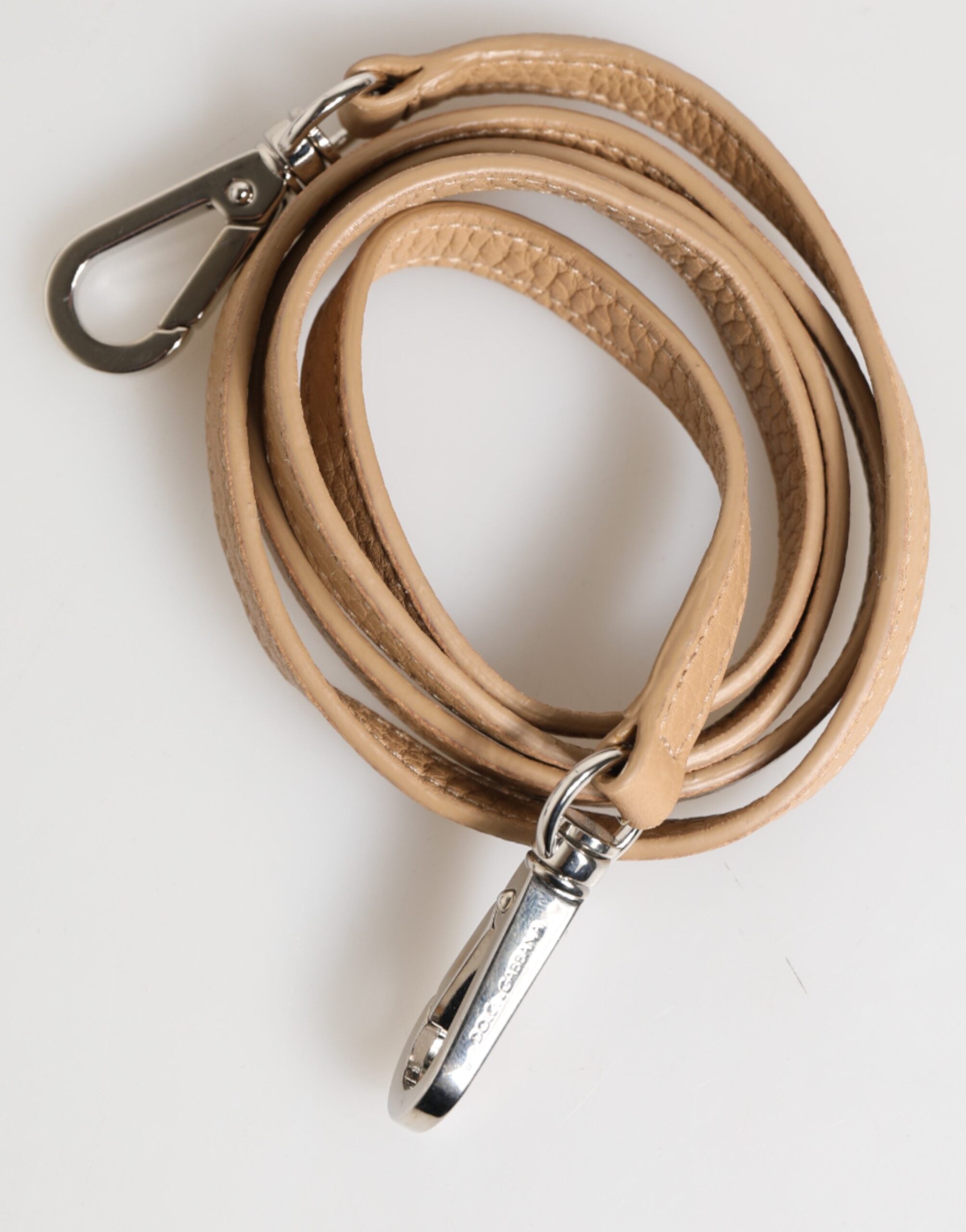 Dolce & Gabbana Beige Kalbsleder Großer Crossbody Kartenhalter Brieftasche-8