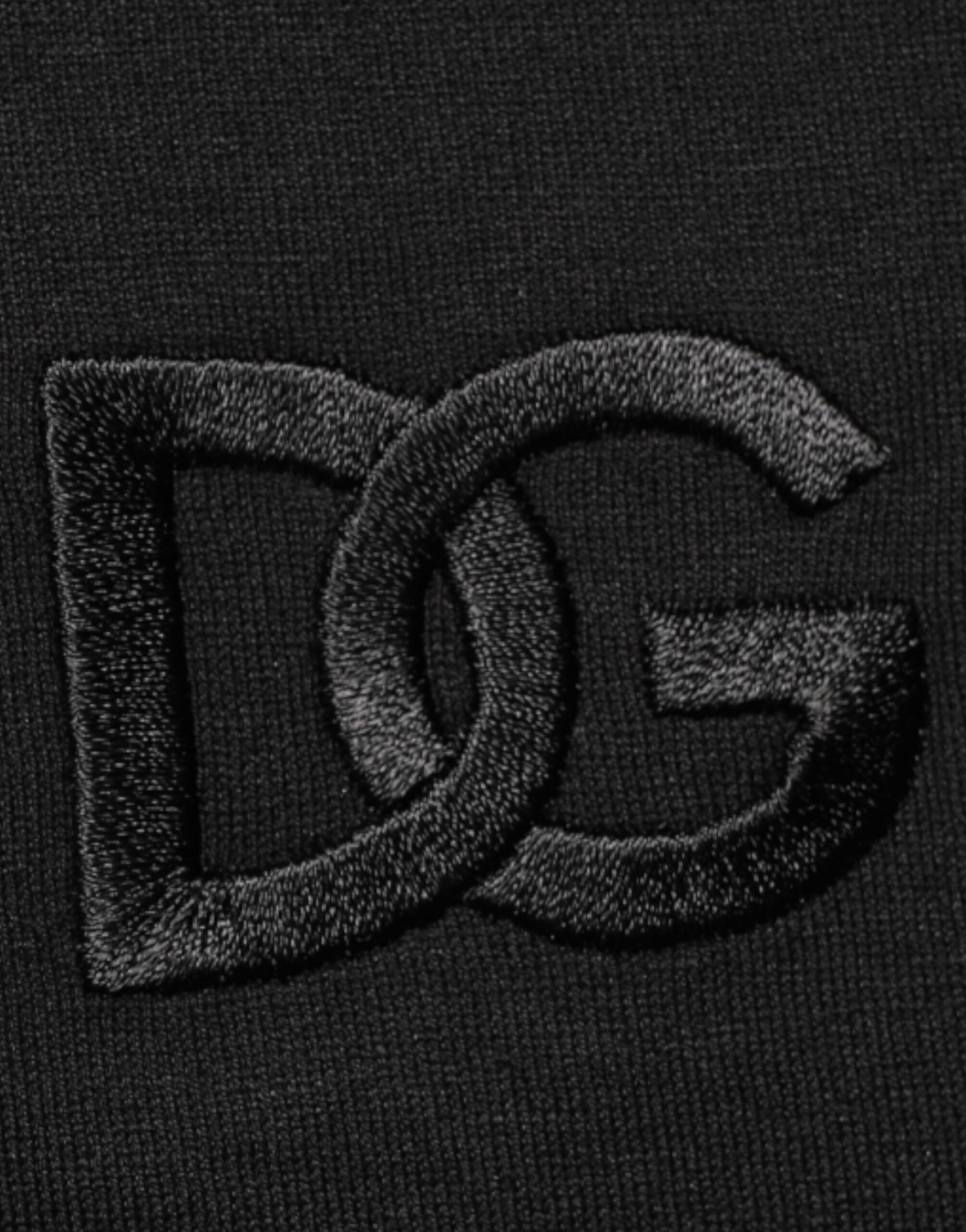 Camiseta de algodón negra Dolce & Gabbana con el logotipo DG bordado en el bolsillo-7