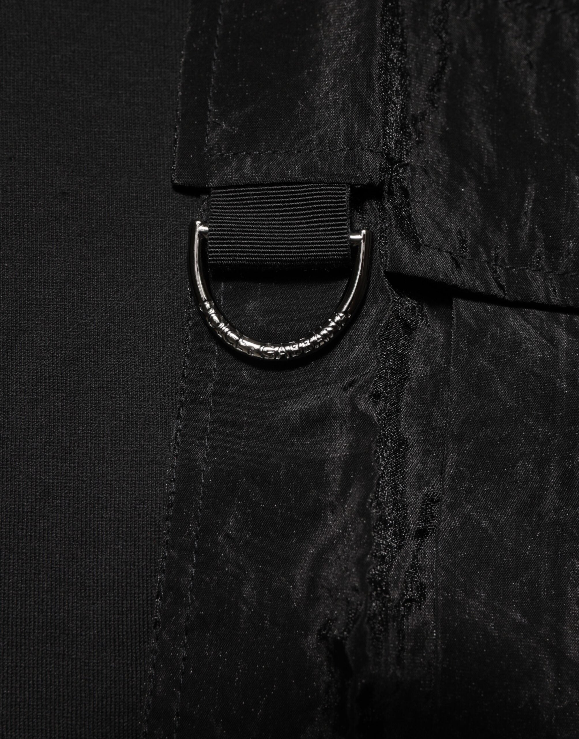 Camiseta de algodón negra Dolce & Gabbana con el logotipo DG bordado en el bolsillo-8
