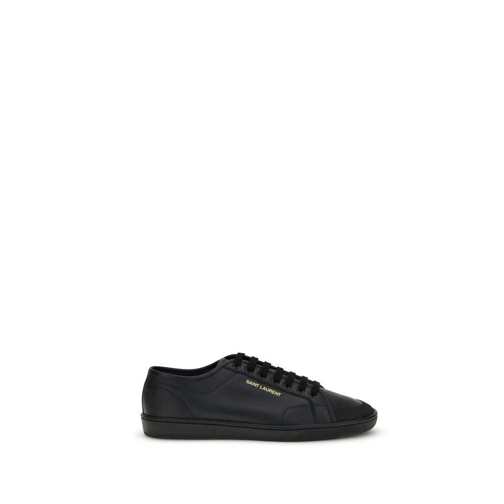 Zapatillas bajas Saint Laurent de piel de becerro negra Bos Taurus-1