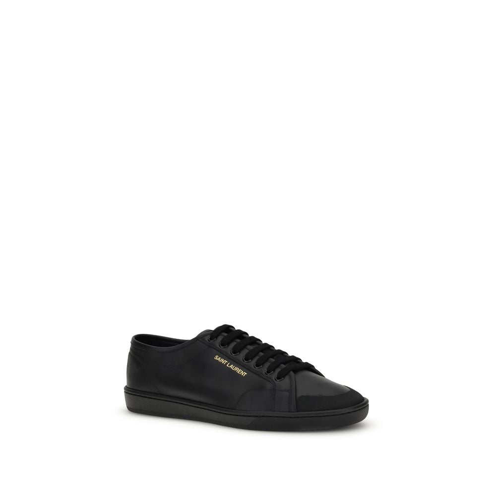 Zapatillas bajas Saint Laurent de piel de becerro negra Bos Taurus-2