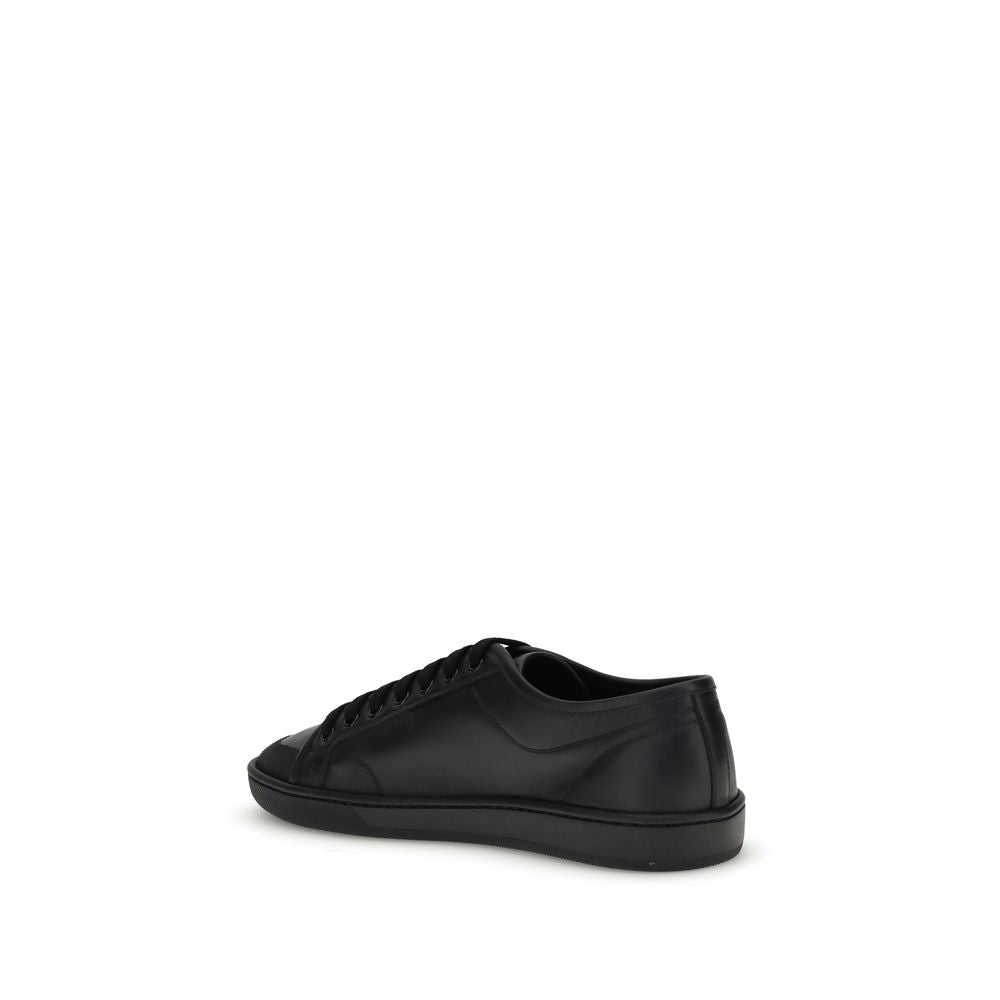 Zapatillas bajas Saint Laurent de piel de becerro negra Bos Taurus-3