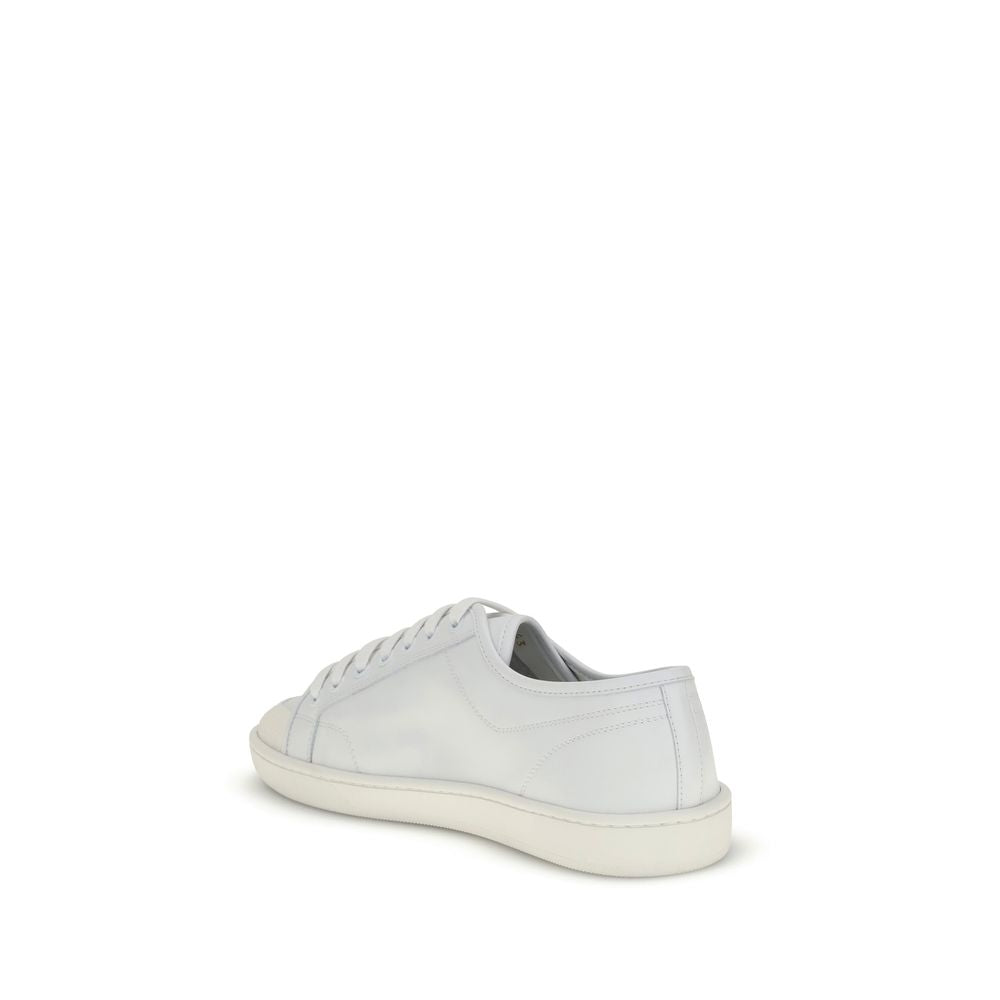 Saint Laurent Weiße Low-Top-Sneaker aus Kalbsleder Bos Taurus-3