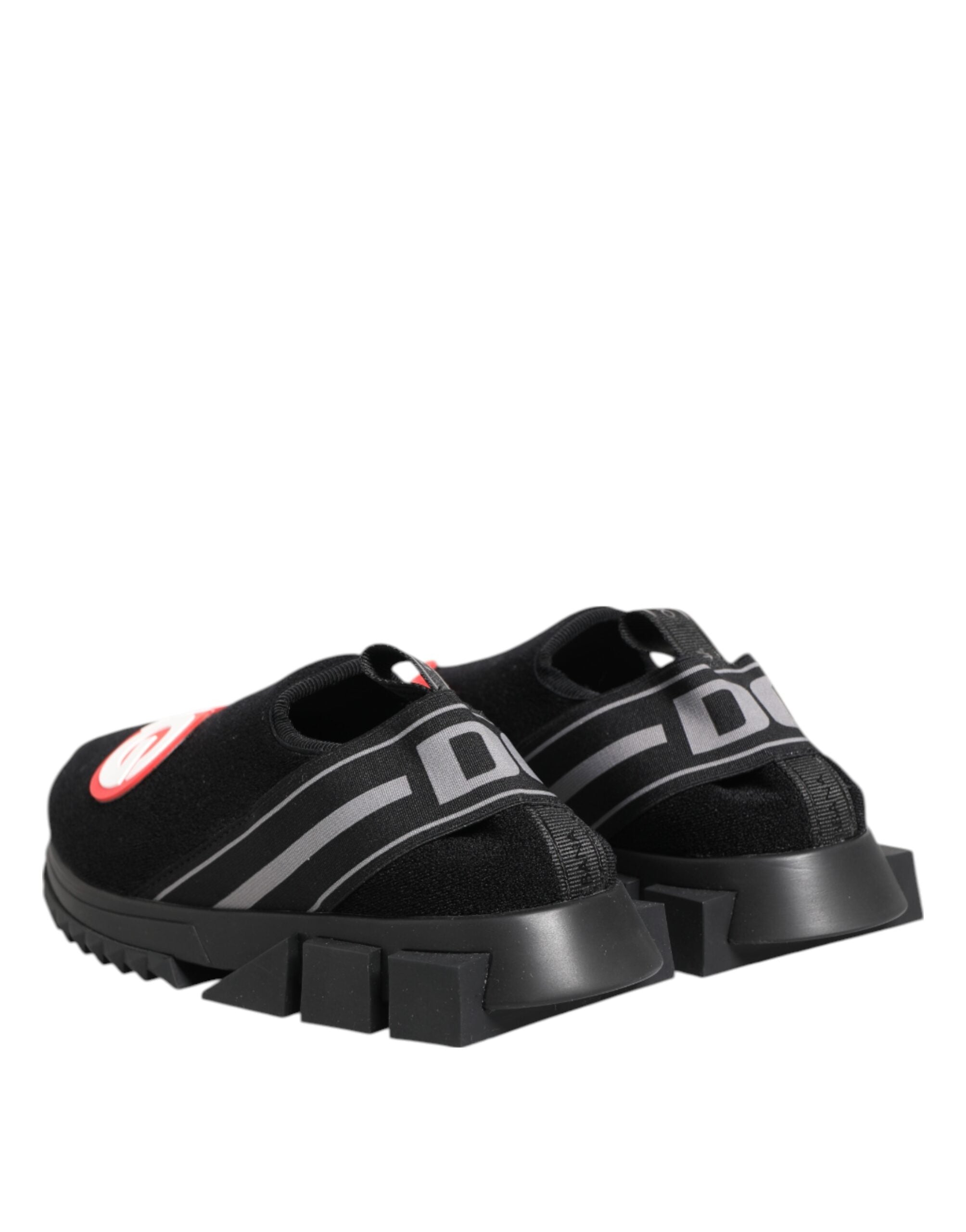 Dolce & Gabbana Schwarz Grau Slip On Sorrento Sneakers Schuhe-6