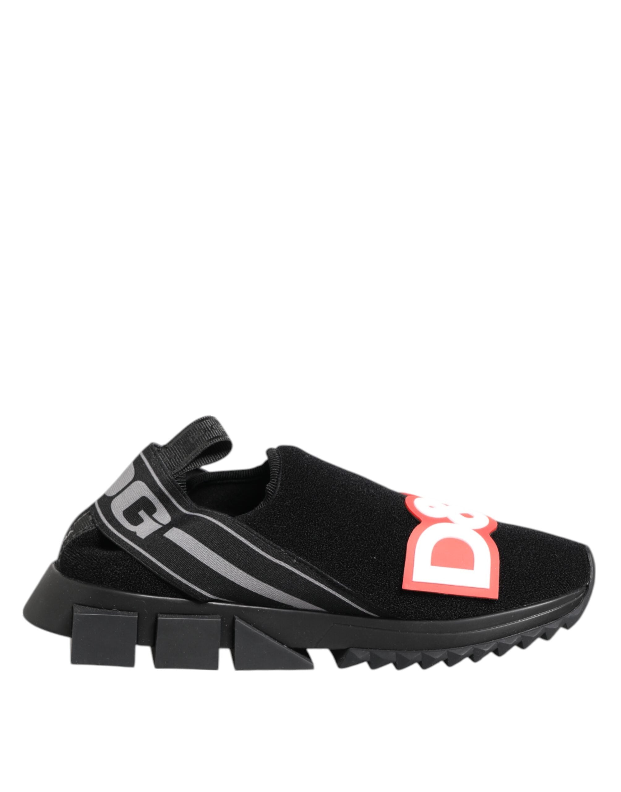 Dolce & Gabbana Schwarz Grau Slip On Sorrento Sneakers Schuhe-2