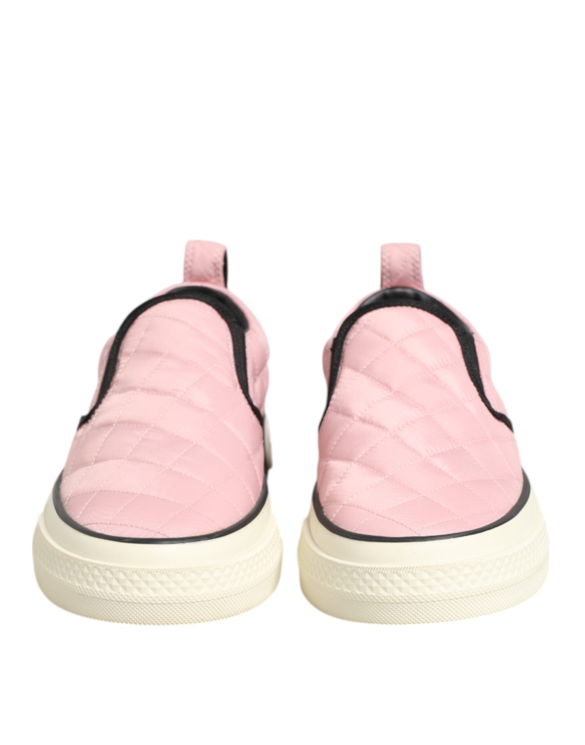 Zapatillas sin cordones de nailon acolchado rosa de Dolce & Gabbana-3