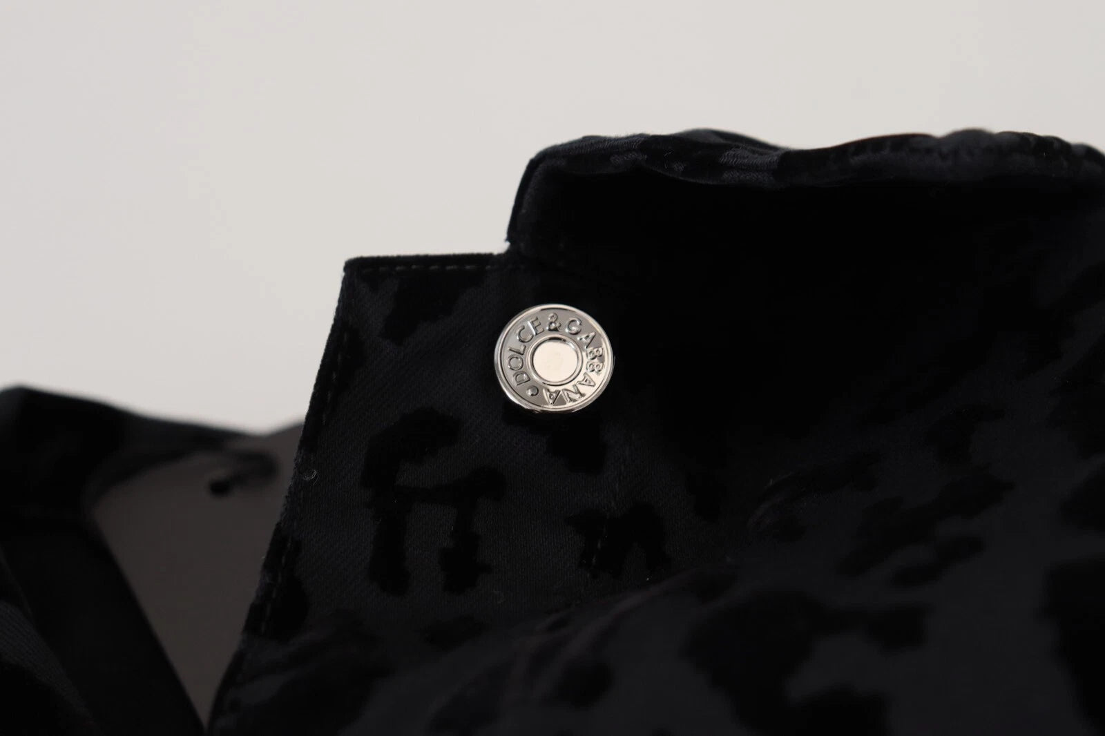 Dolce & Gabbana Cotton Black Leopard Long Sleeve Denim Jacket-5