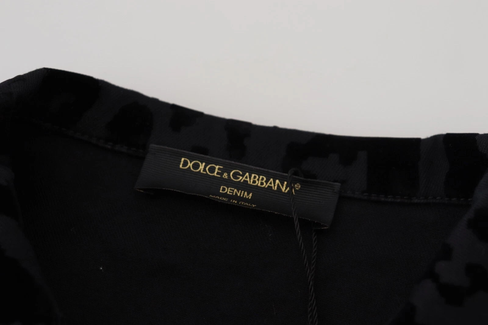 Dolce & Gabbana Cotton Black Leopard Long Sleeve Denim Jacket-7