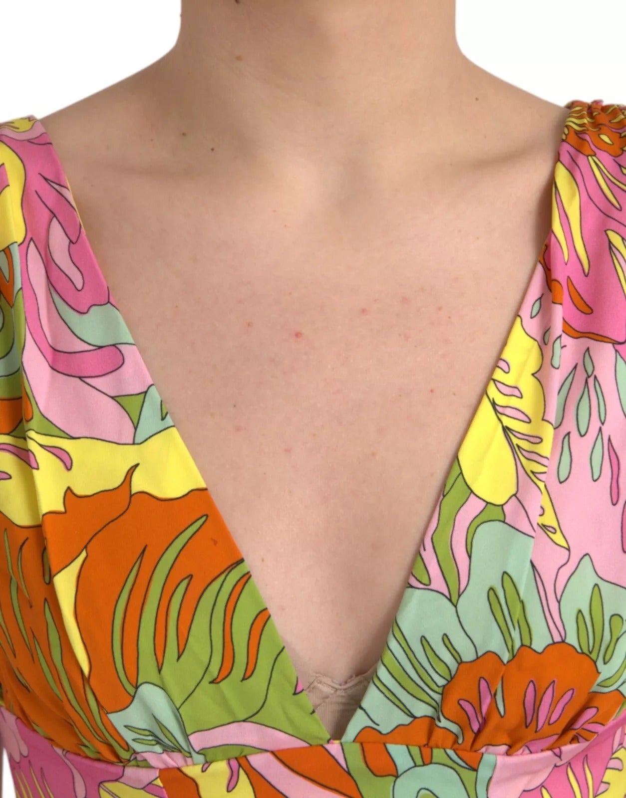 Dolce & Gabbana Multicolor Floral Silk Flared Mini Dress-4